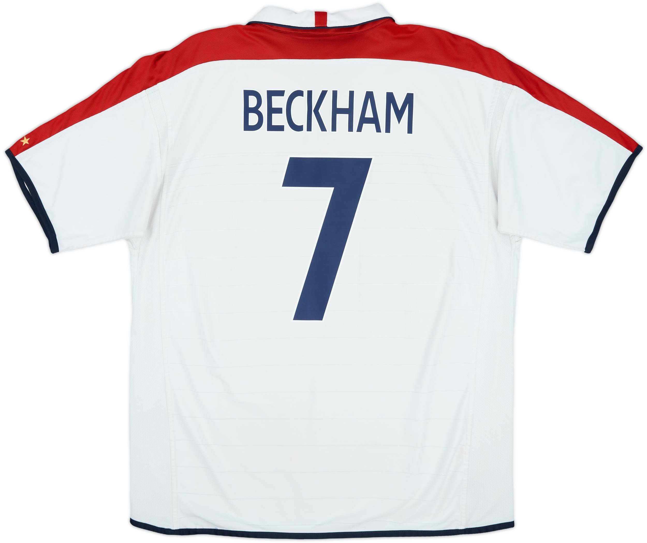 女性が喜ぶ♪ England 2003-05 Home (XXL) - 5/10 - #7 Beckham Shirt ウェア