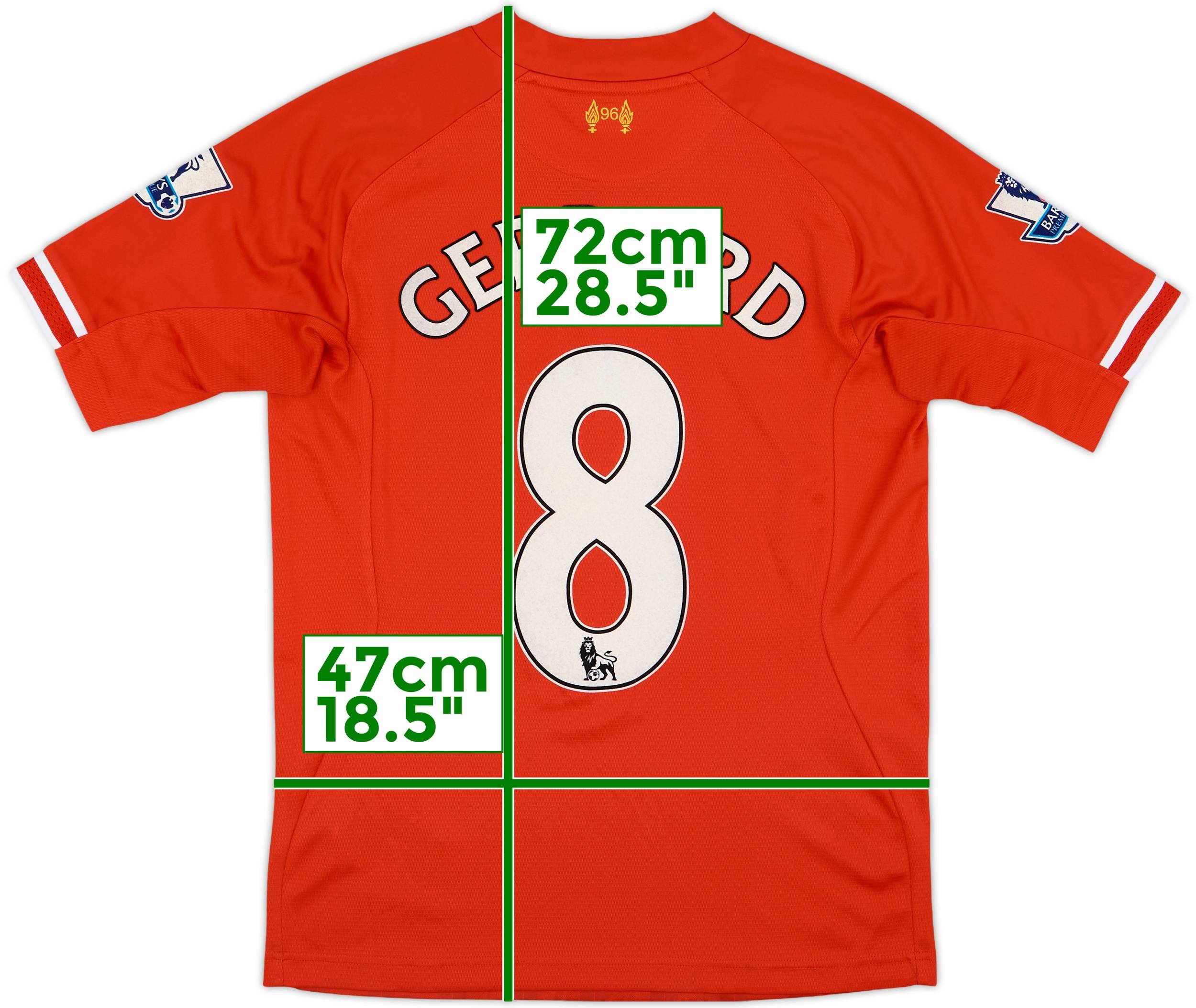 2013-14 Liverpool Home Shirt Gerrard #8 - 7/10 - (S)