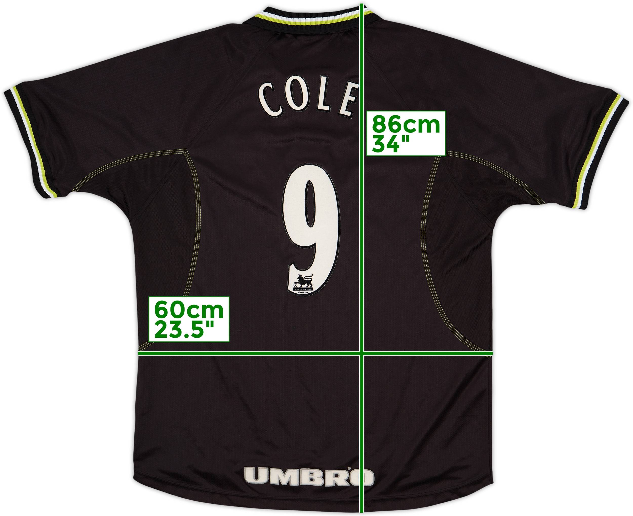 1998-99 Manchester United Third Shirt Cole #9 - 8/10 - (XL)