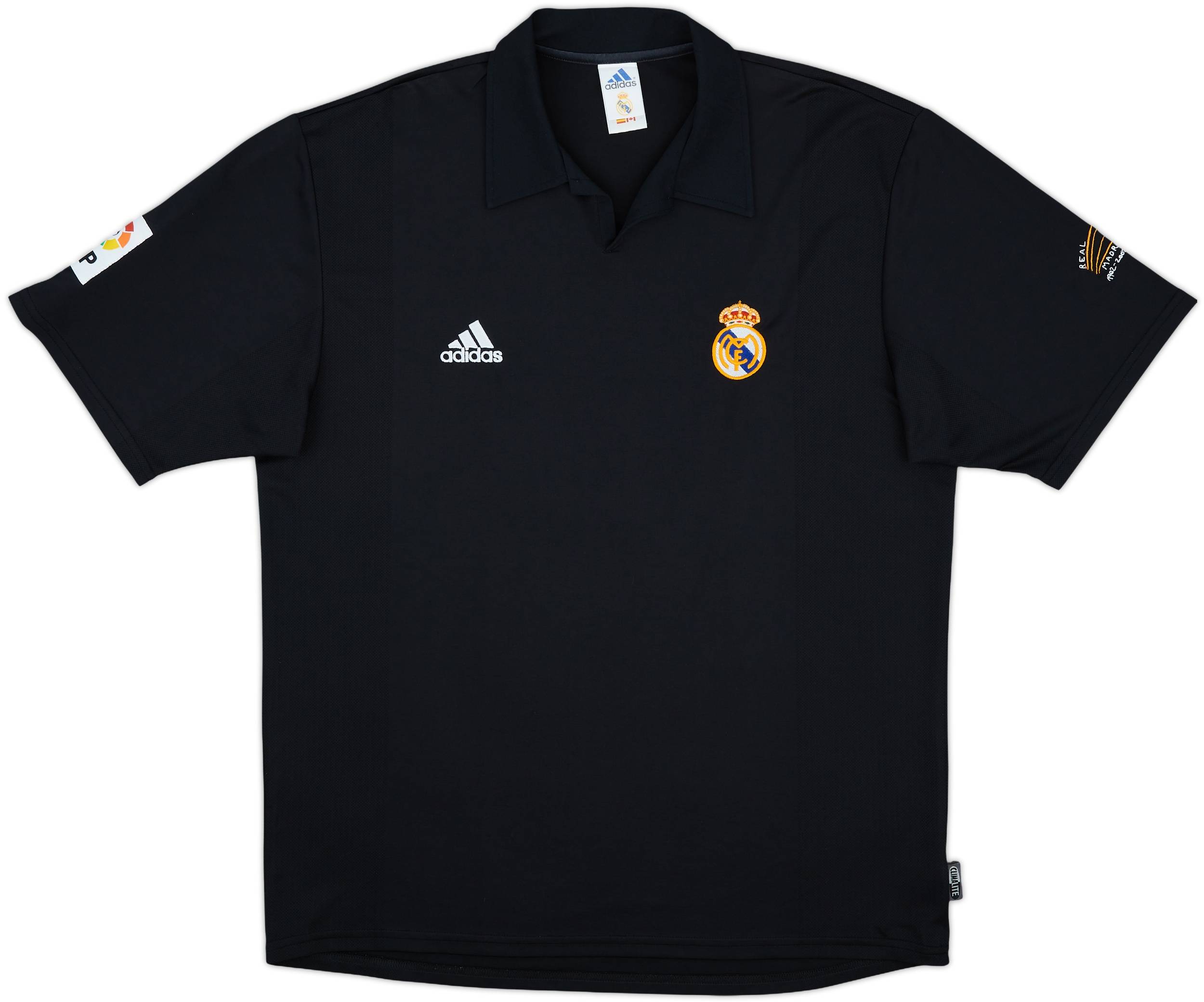 Real Madrid HEAT.RDY 黒シャツ　カマヴィンガ　Lサイズ 2002-03 Real Madrid adidas Centenary Sweat Top - 10/10 - (S)