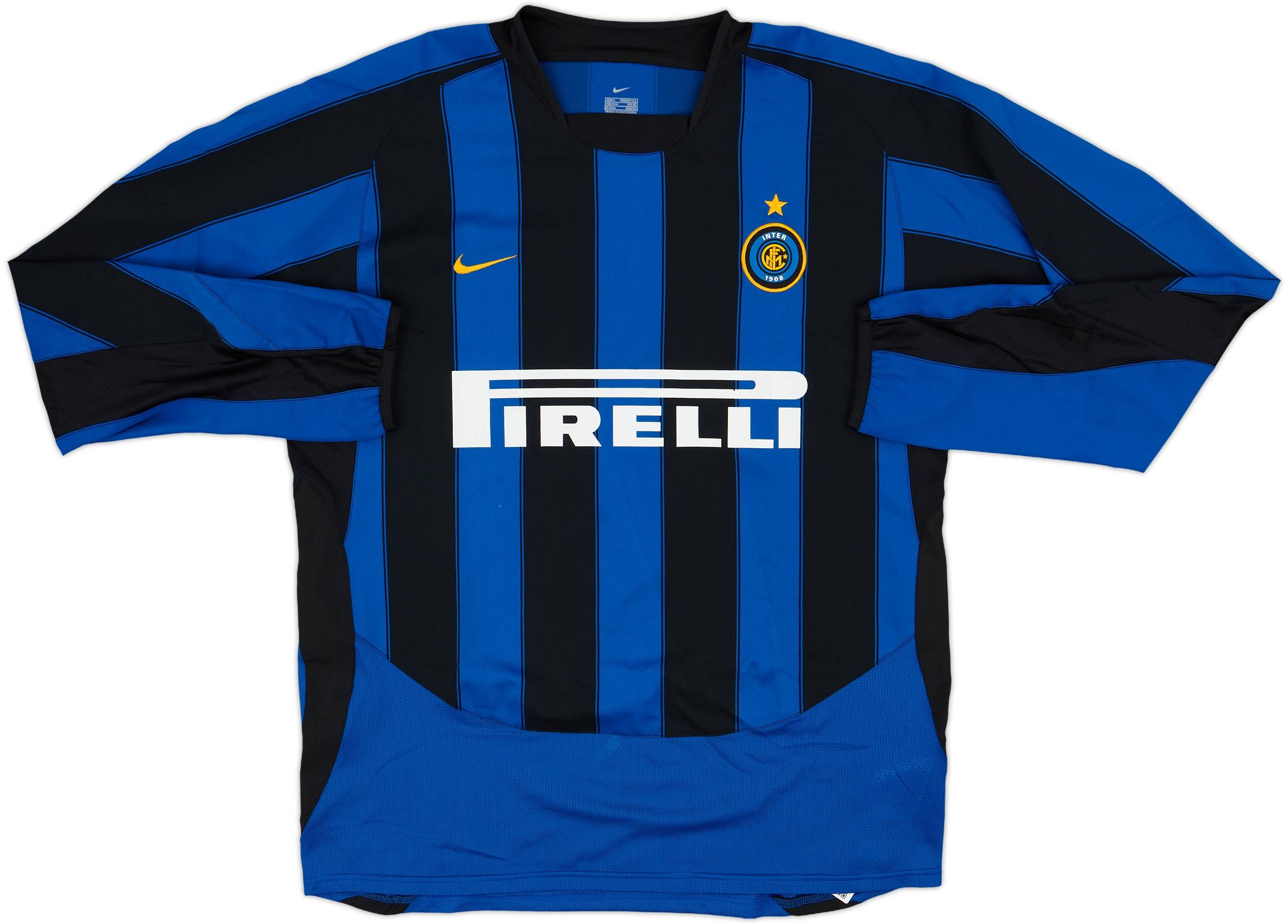 2003-04 Inter Milan Home L/S Shirt Adriano #10 - 9/10 - (L)