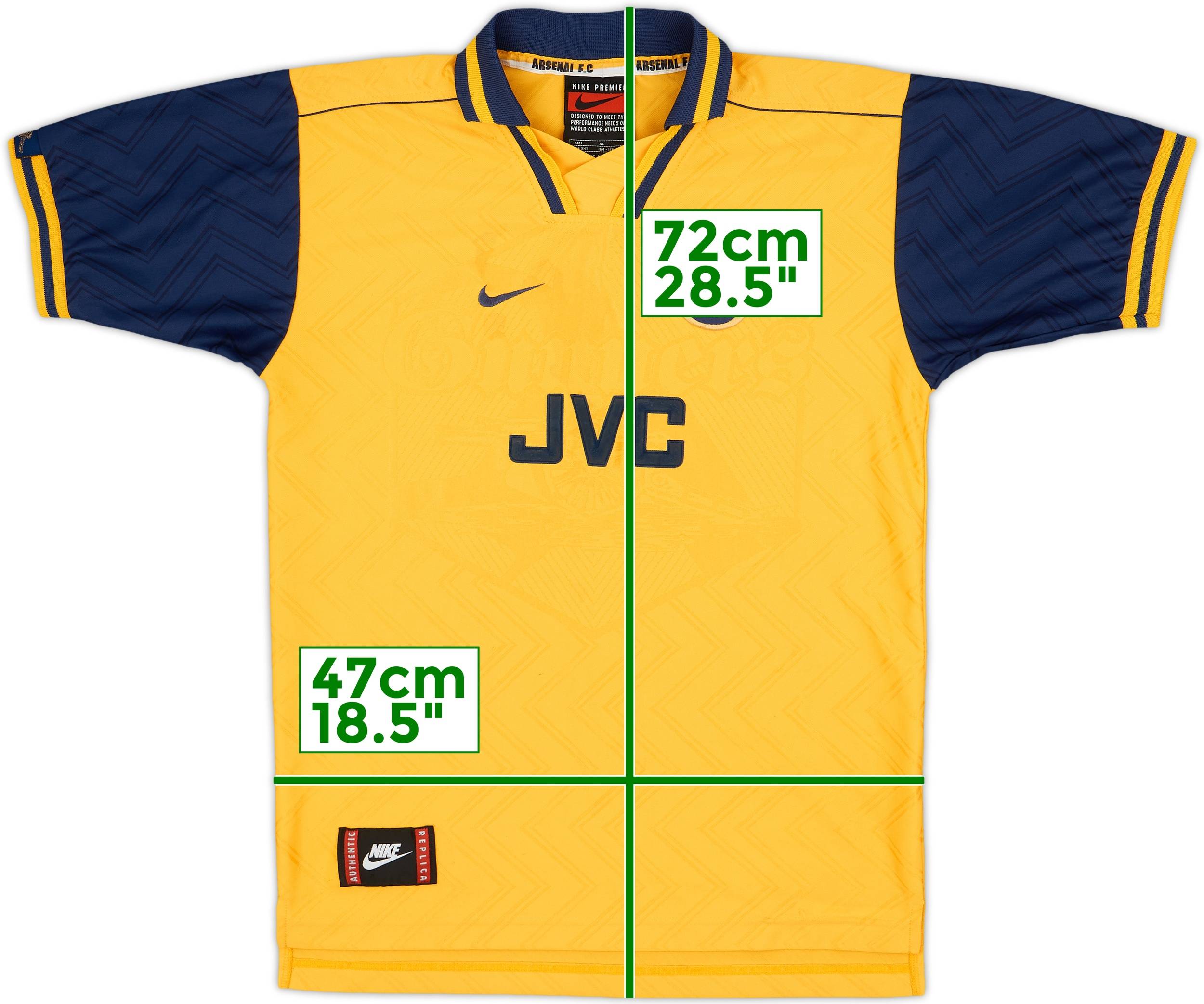 1996-97 Arsenal Away Shirt - 6/10 - (M.Boys)