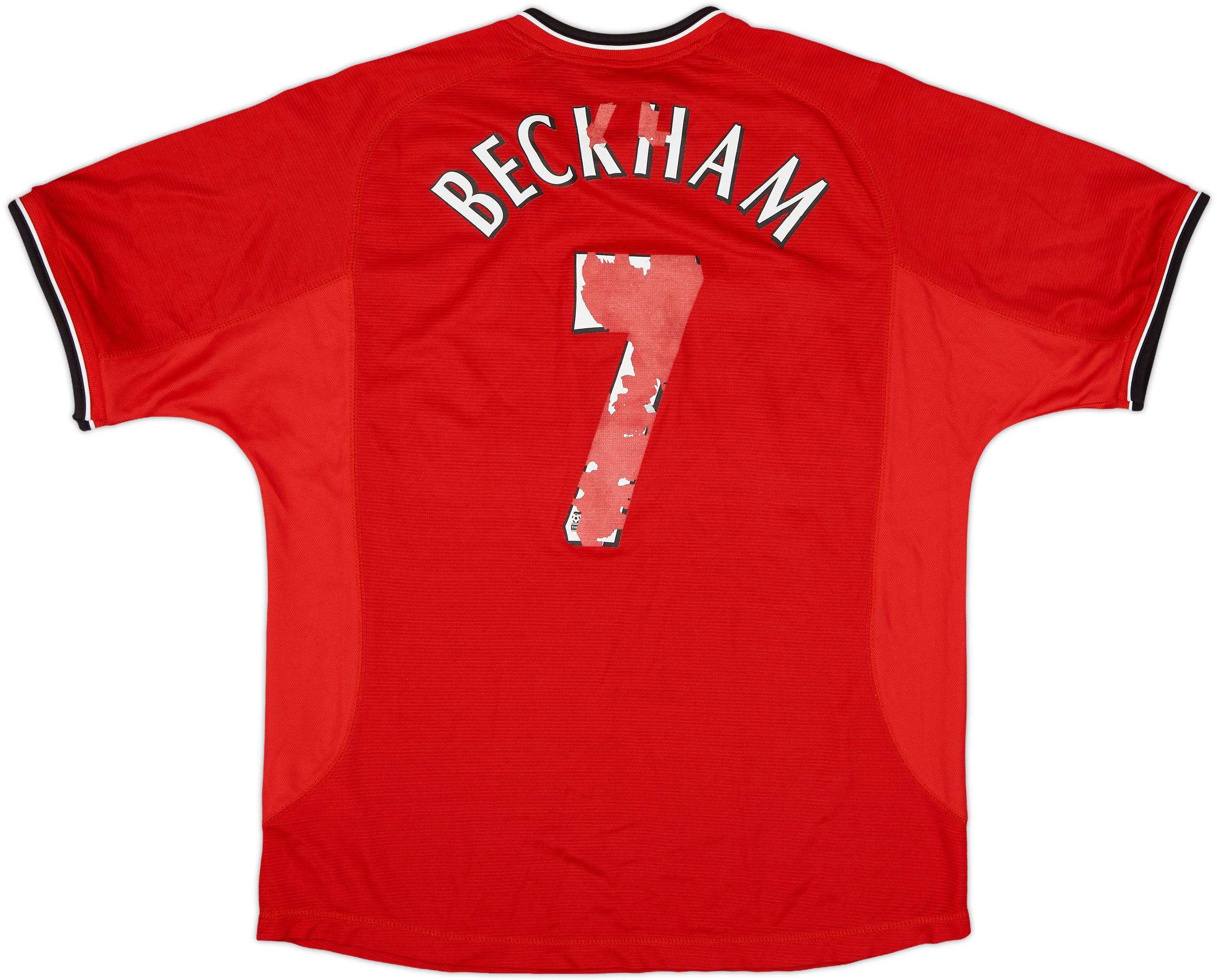 2000-02 Manchester United Home Shirt Beckham #7 - 4/10 - (M)