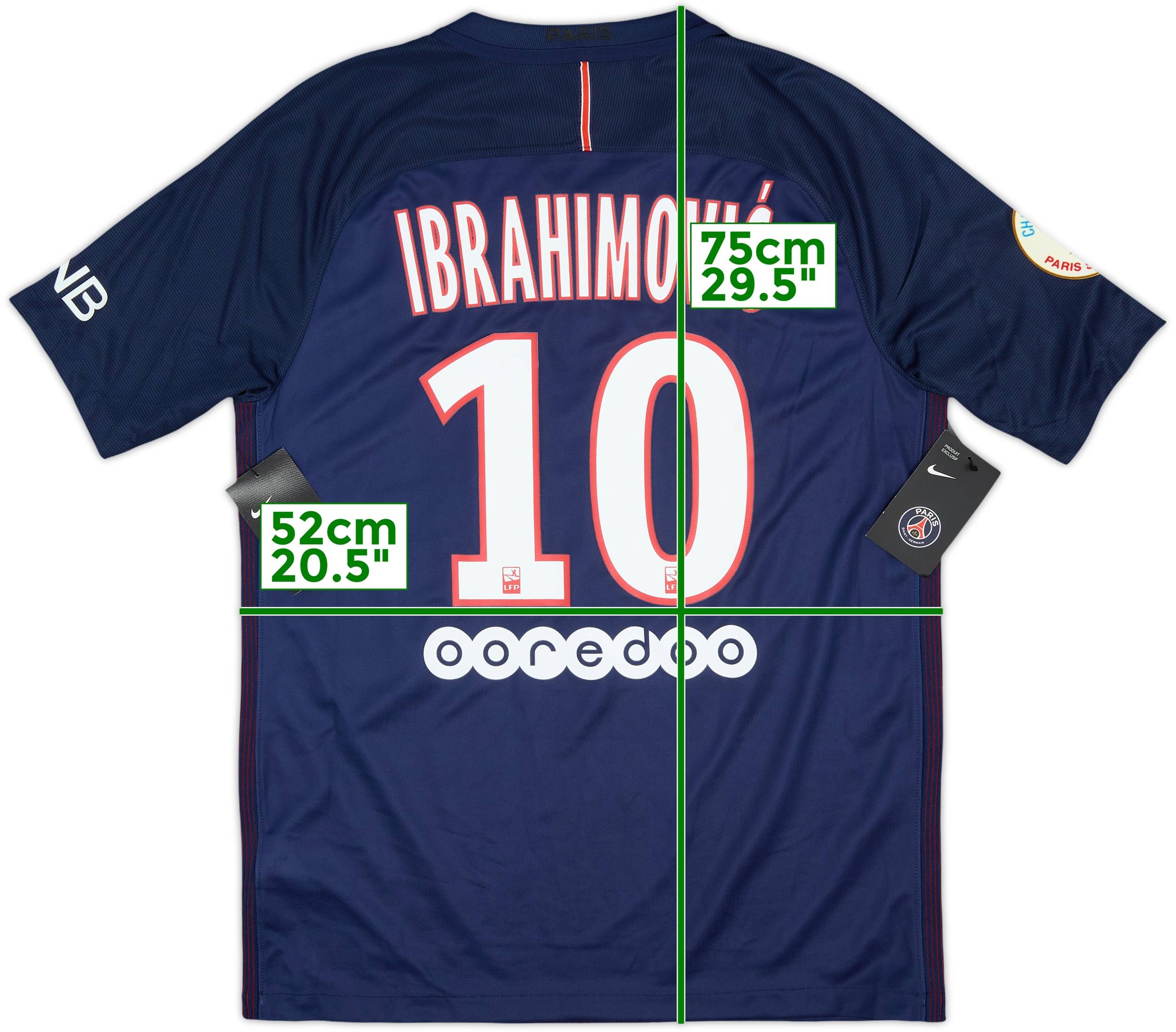 2016-17 Paris Saint-Germain Home Shirt Ibrahimovic #10 (M)