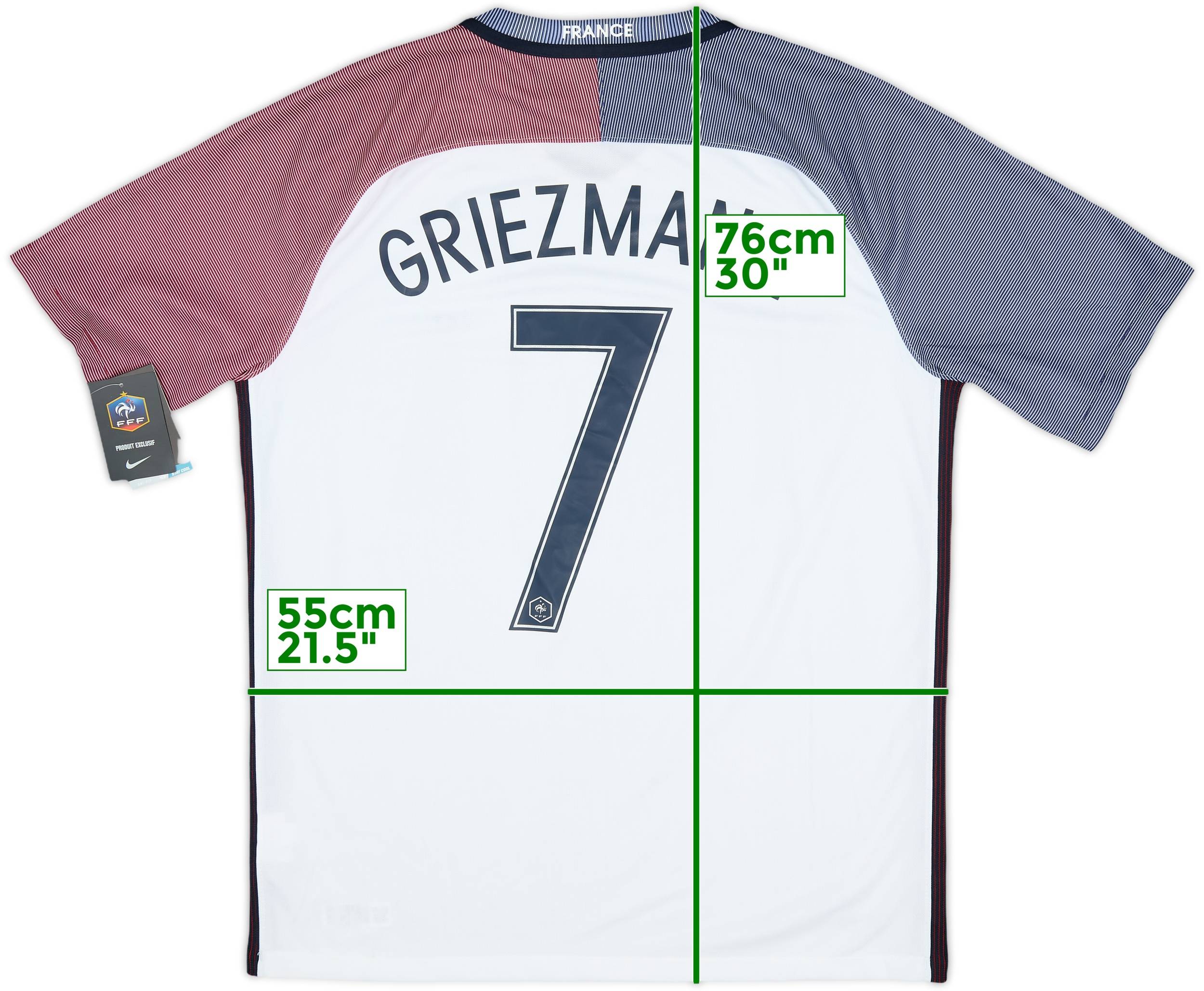 フランス代表 GRIEZMANN 7 シャツ RARE* Antoine Griezmann #7 Team France Jersey FFF Size XL