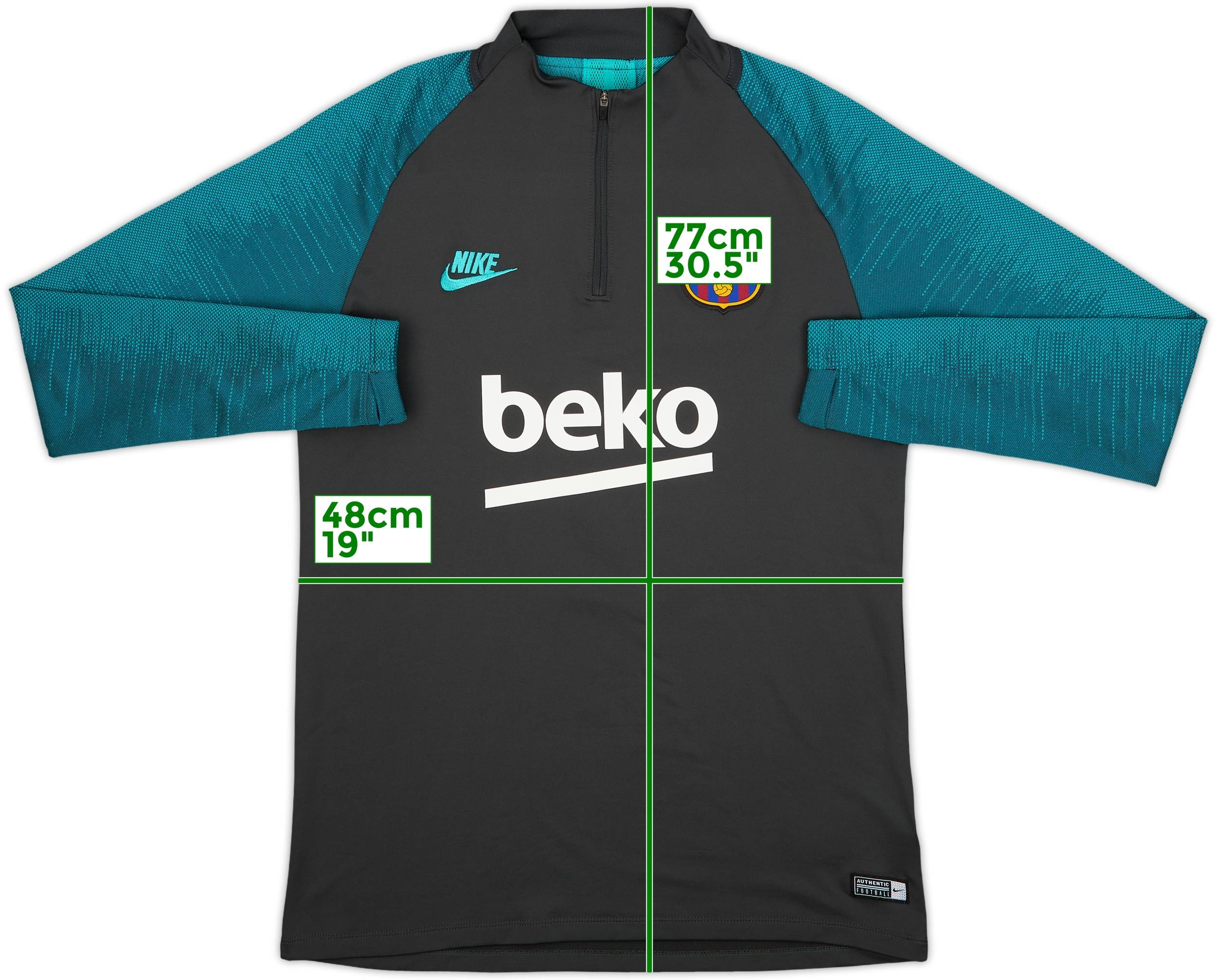 2019-20 Barcelona Nike 1/4 Zip Drill Top - 8/10 - (M)