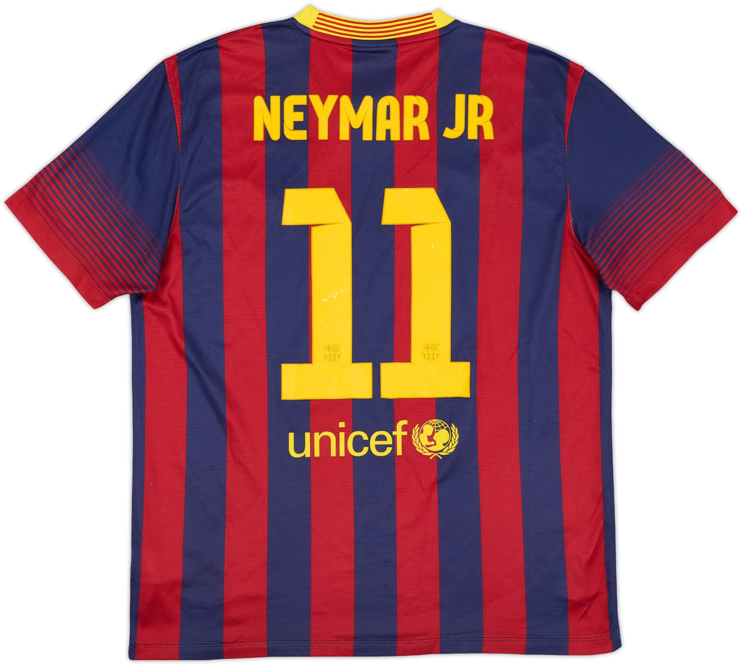 Barcelona FAN Home Jersey #11 NeymarJr Blue Red Shirt Size