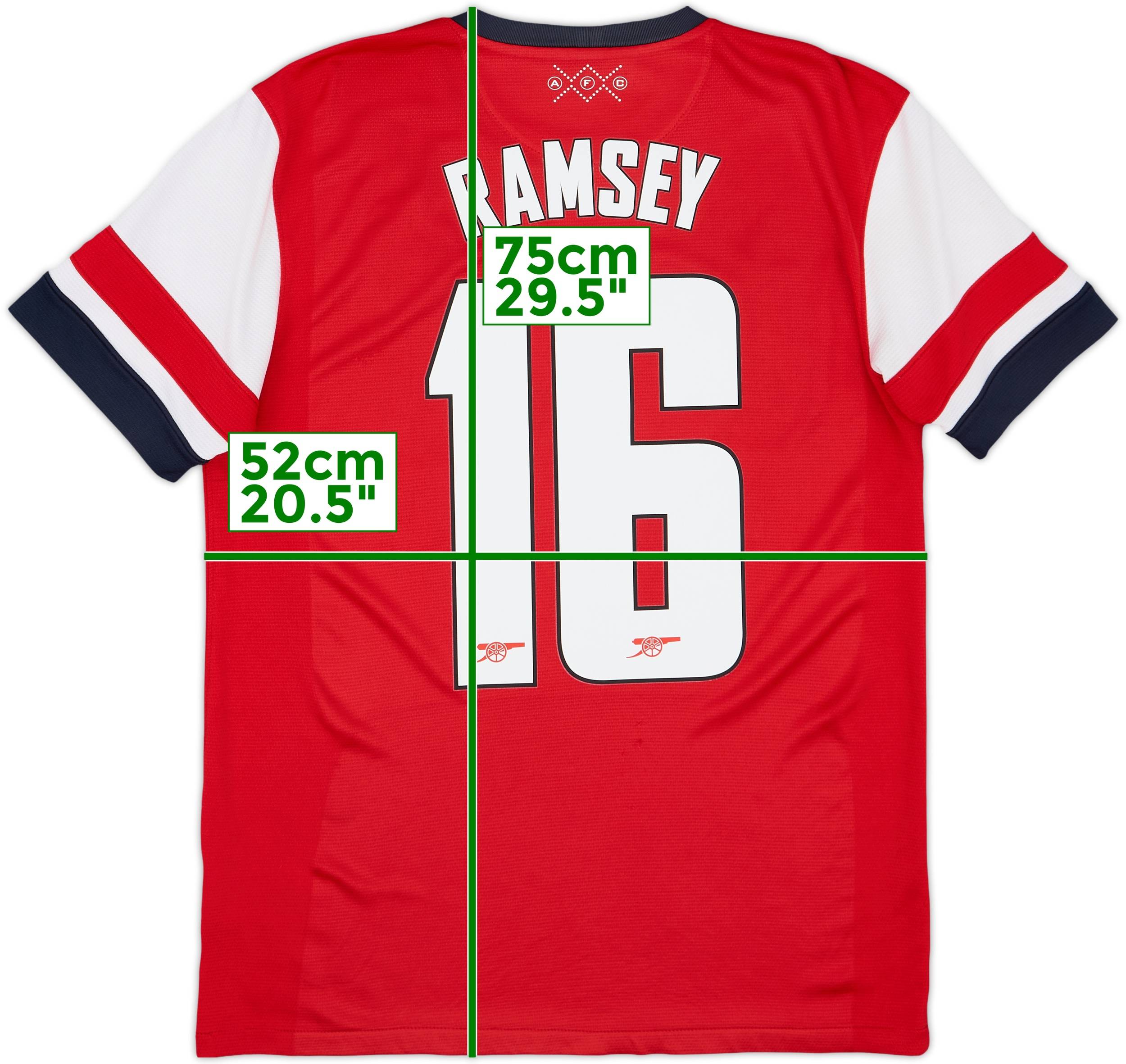 2012-14 Arsenal Home Shirt Ramsey #16 - 7/10 - (M)