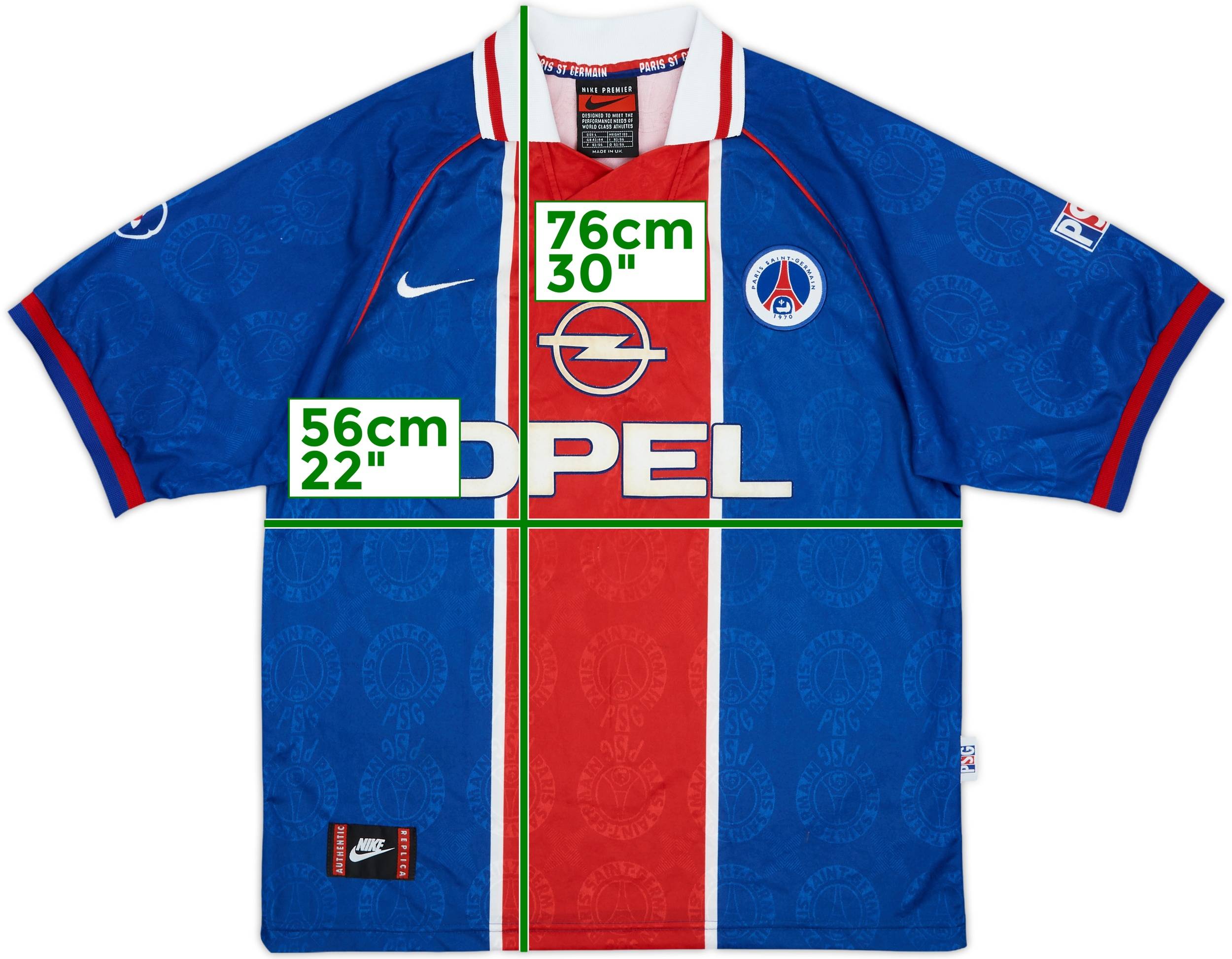 1996-97 Paris Saint-Germain Home Shirt - 8/10 - (L)