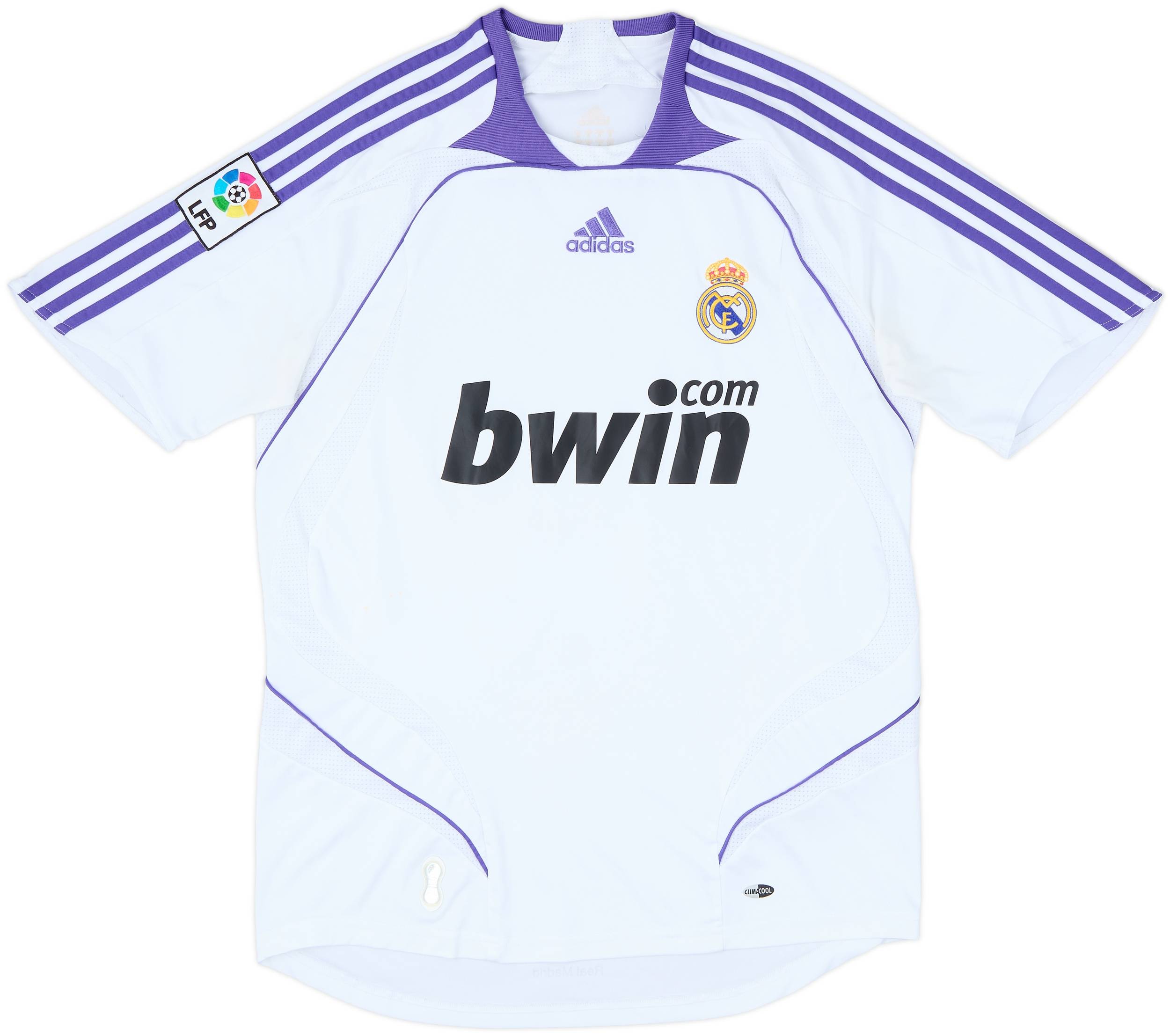 【US規格】 希少 アディダス REALMADRID bwin サッカーシャツ Real Madrid 2007 2008 Authentic Adidas Home Football Soccer