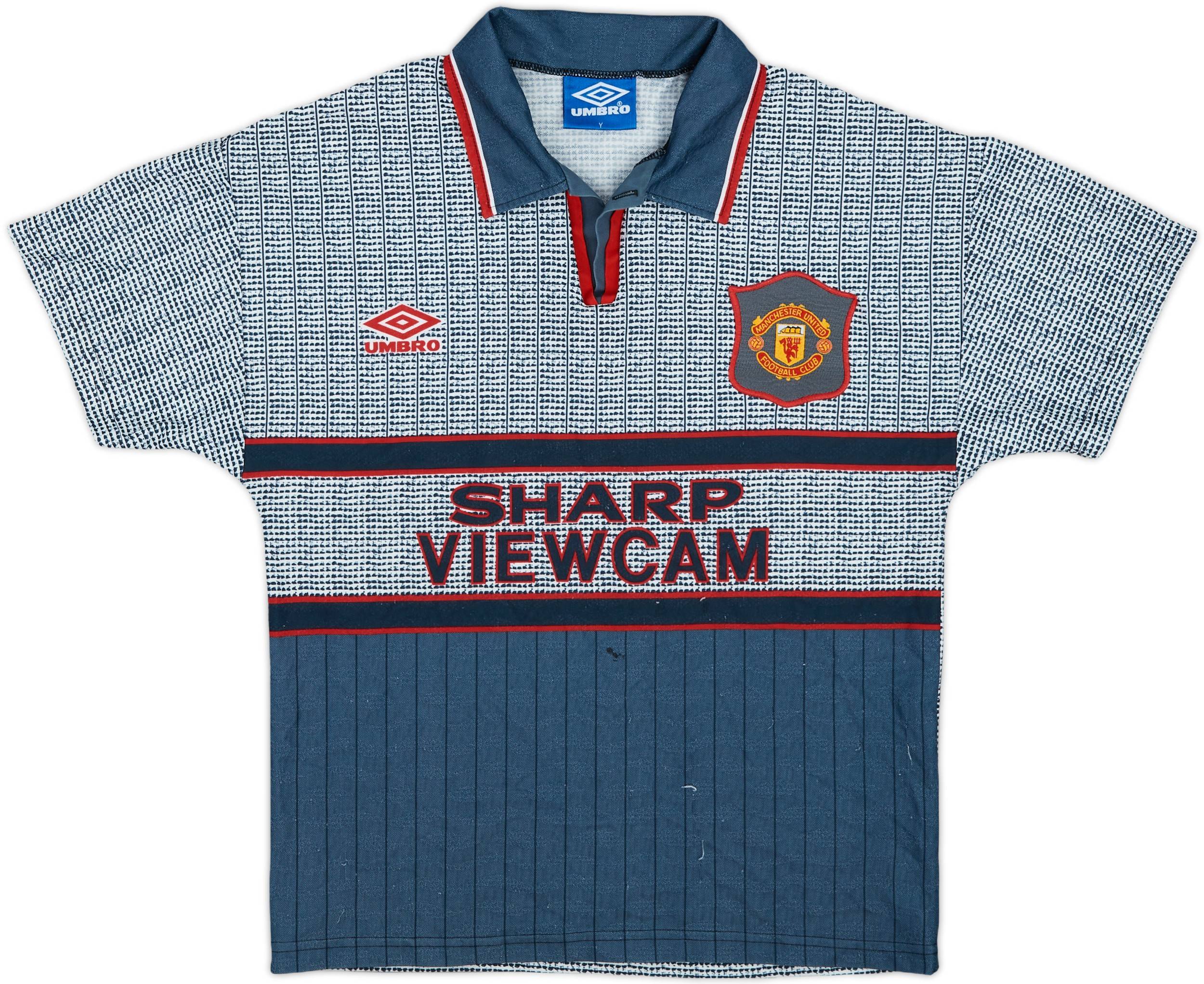 送料無料 店舗 1995-96 (Y) - 7/10 - Shirt Away United Manchester ウェア