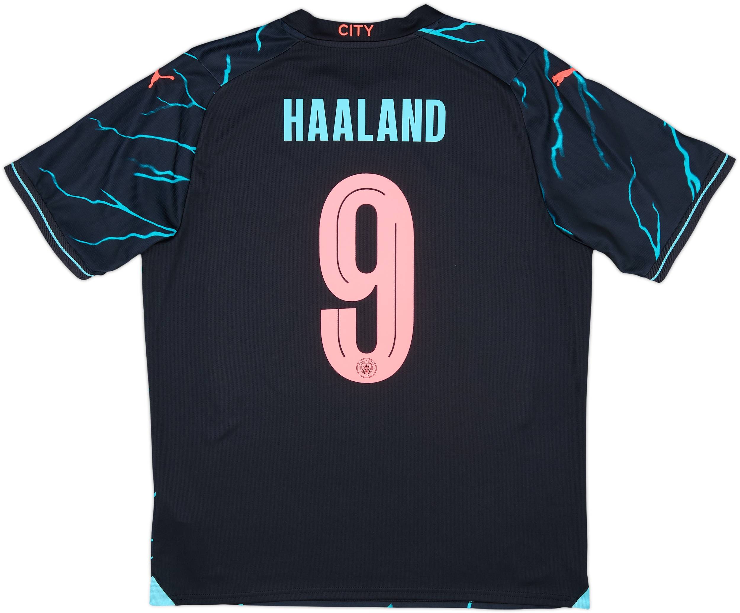 2023-24 Manchester City Third Shirt Haaland #9 - 9/10 - (L)