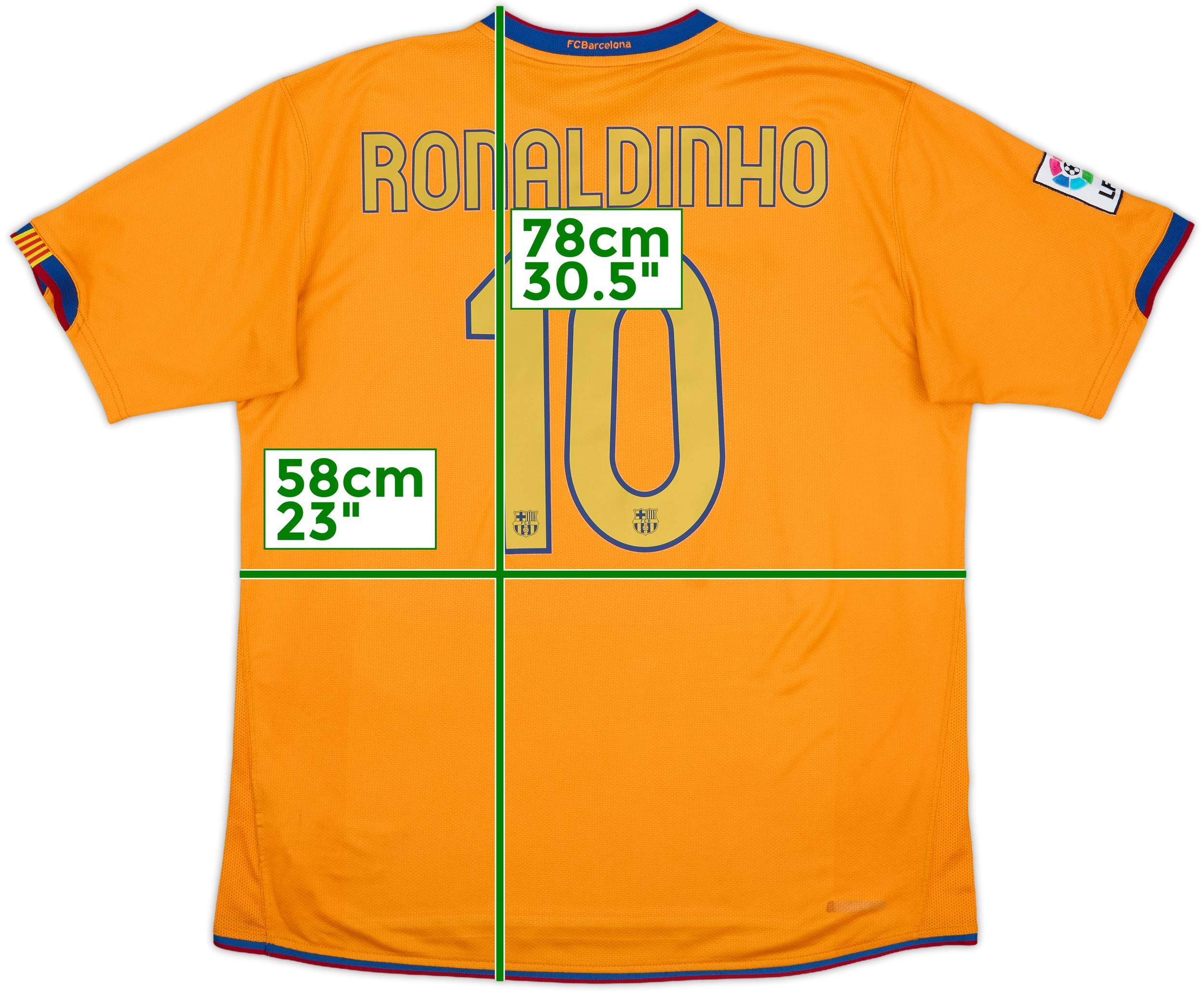 新発売 新商品 Ronaldinho Shirt Away Barcelona 2006-08 #10 (XL) - 8/10 - ウェア