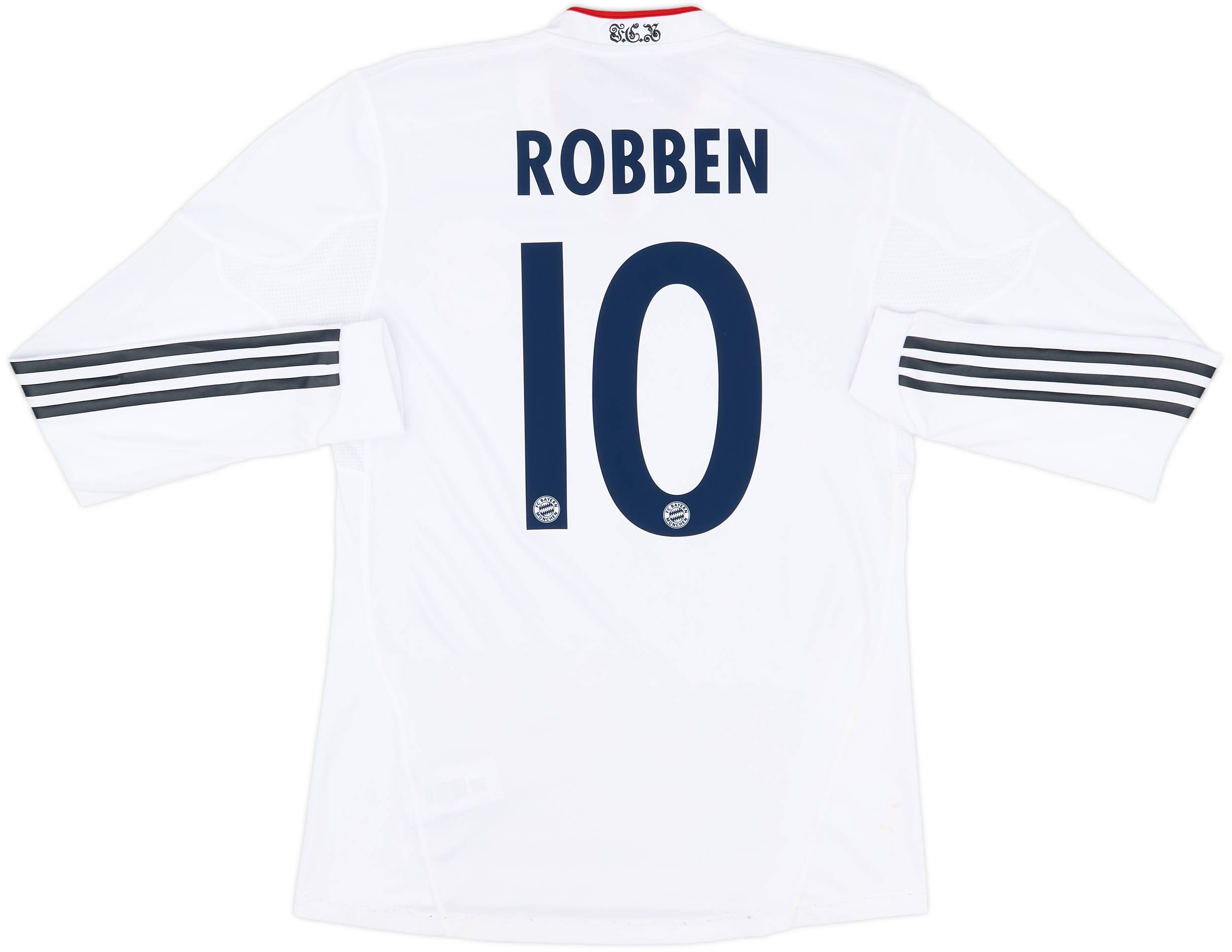 2010-11 Bayern Munich Player Issue Away L/S Shirt Robben #10