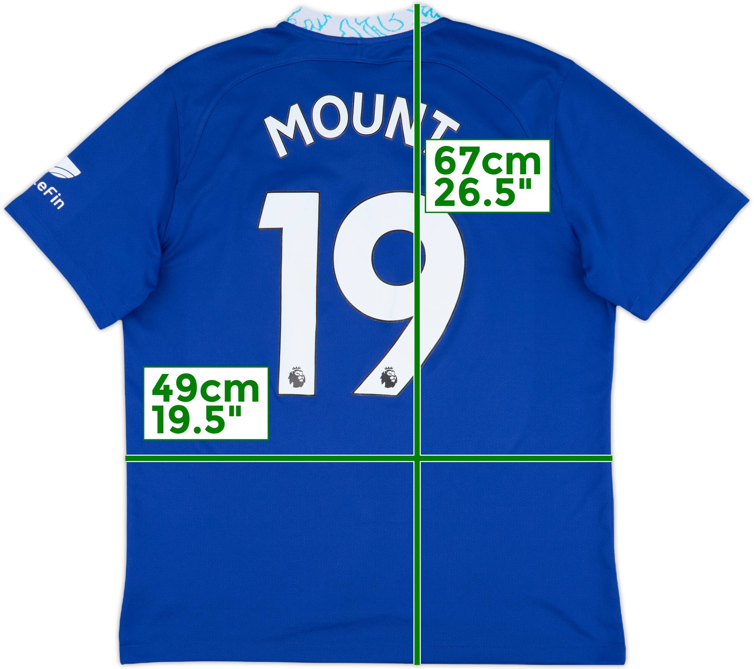 【待望★】 2022-23 Chelsea Home Shirt Mount #19 - 7/10 - (L) ウェア