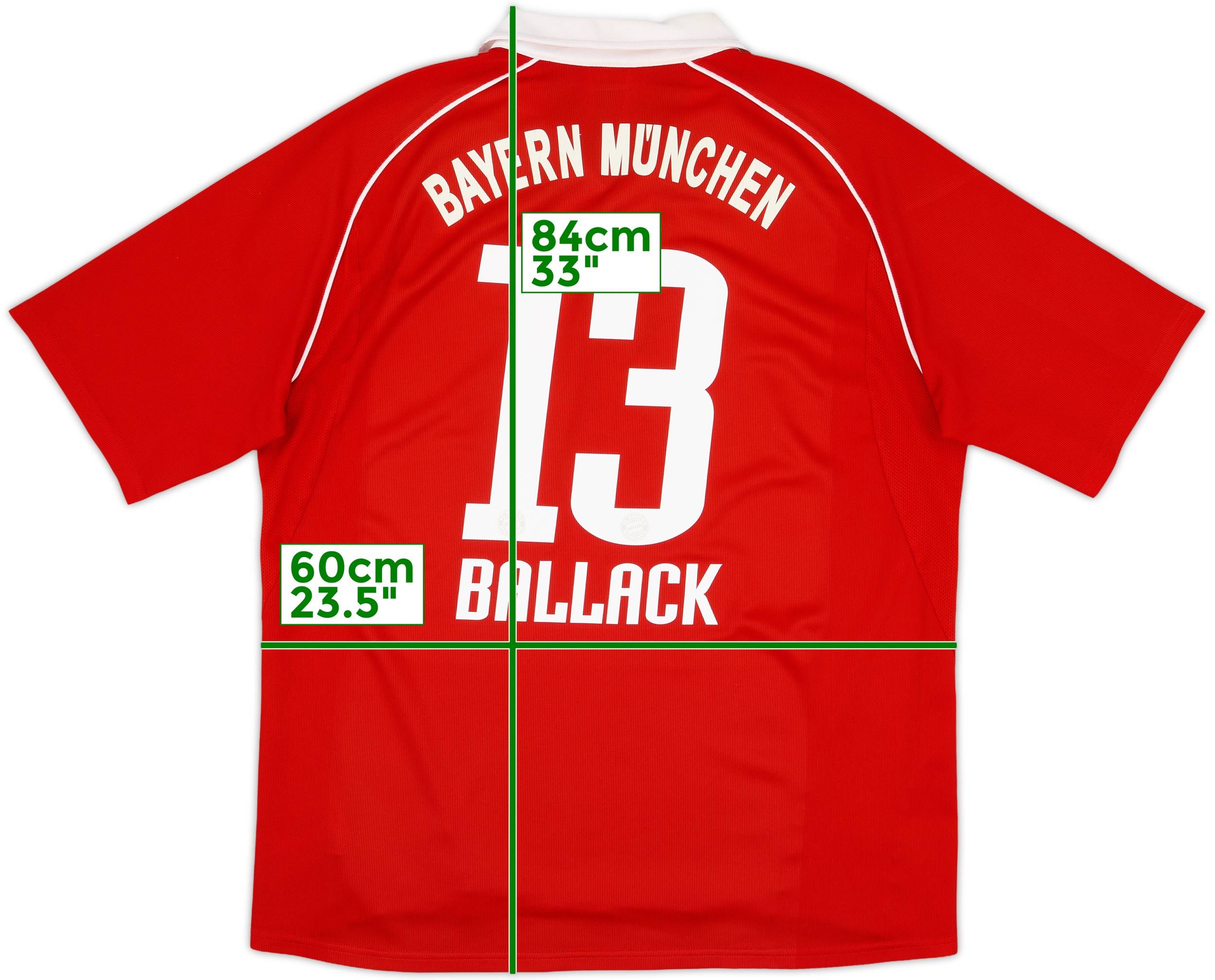 Bayern München Ballack 13 シャツ 2005-06 Bayern Munich Home Shirt Ballack #13 - 8/10 - (XL)