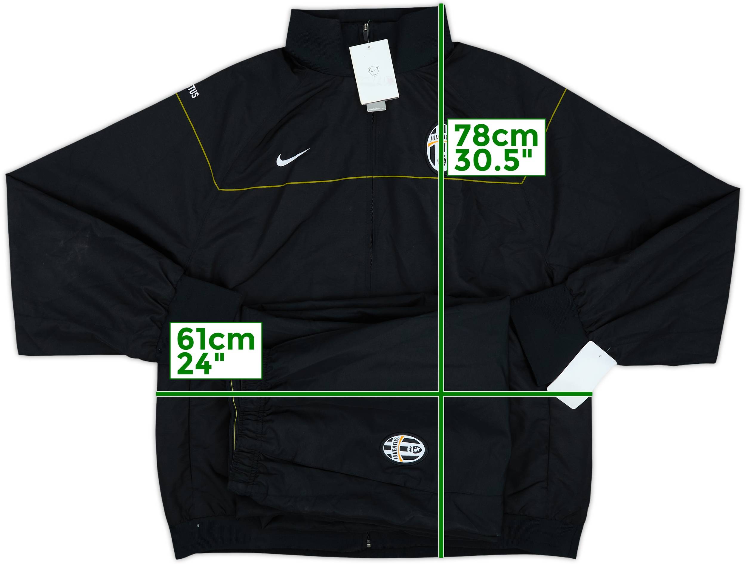 Nike Juventus ダウンジャケット ブラック 2007-08 Juventus Nike Track Jacket - 8/10 - (L)