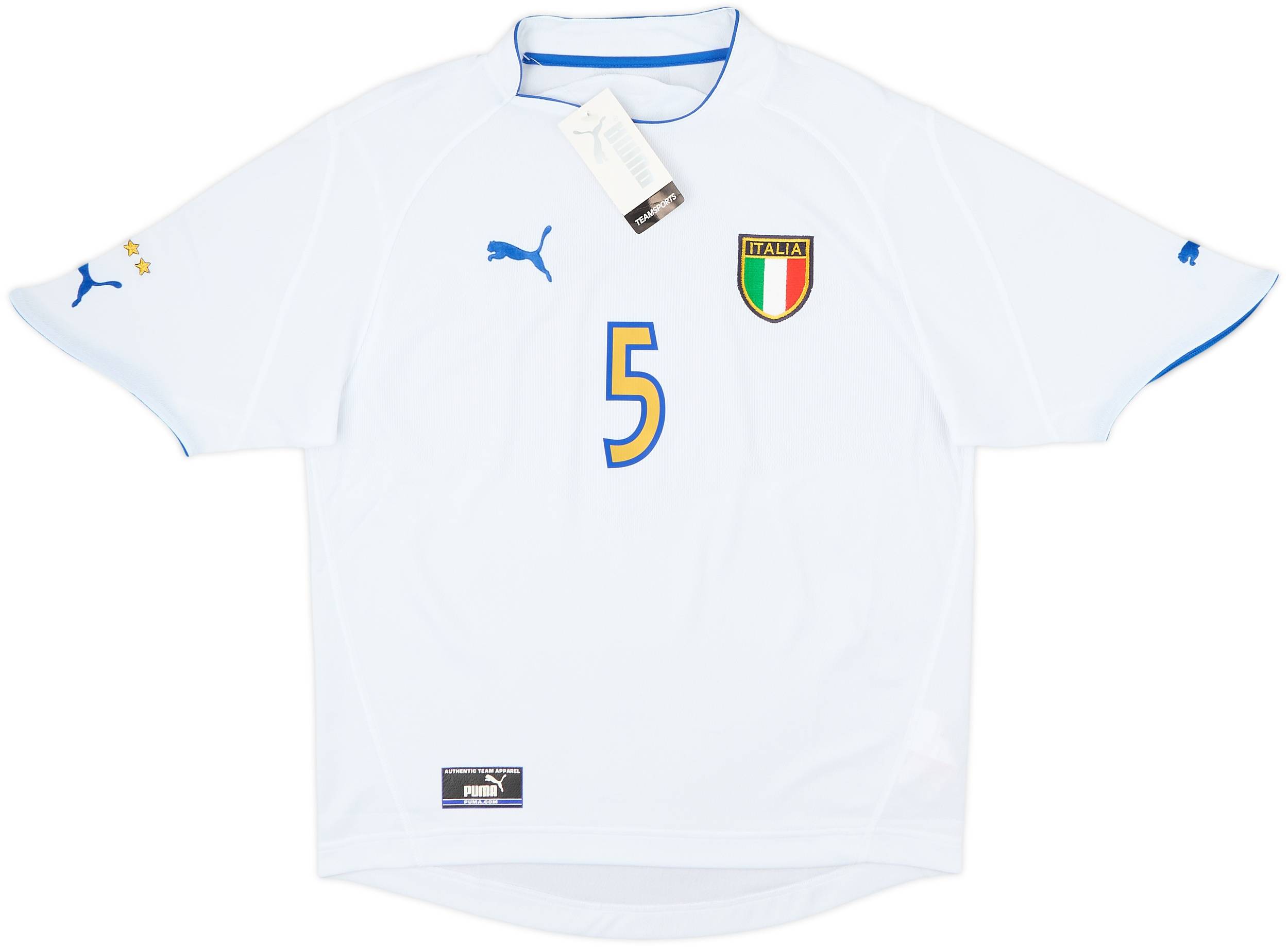ウェア ITALIA #4 CANNAVARO 2003-04 Italy Away Shirt Cannavaro #5 (M)