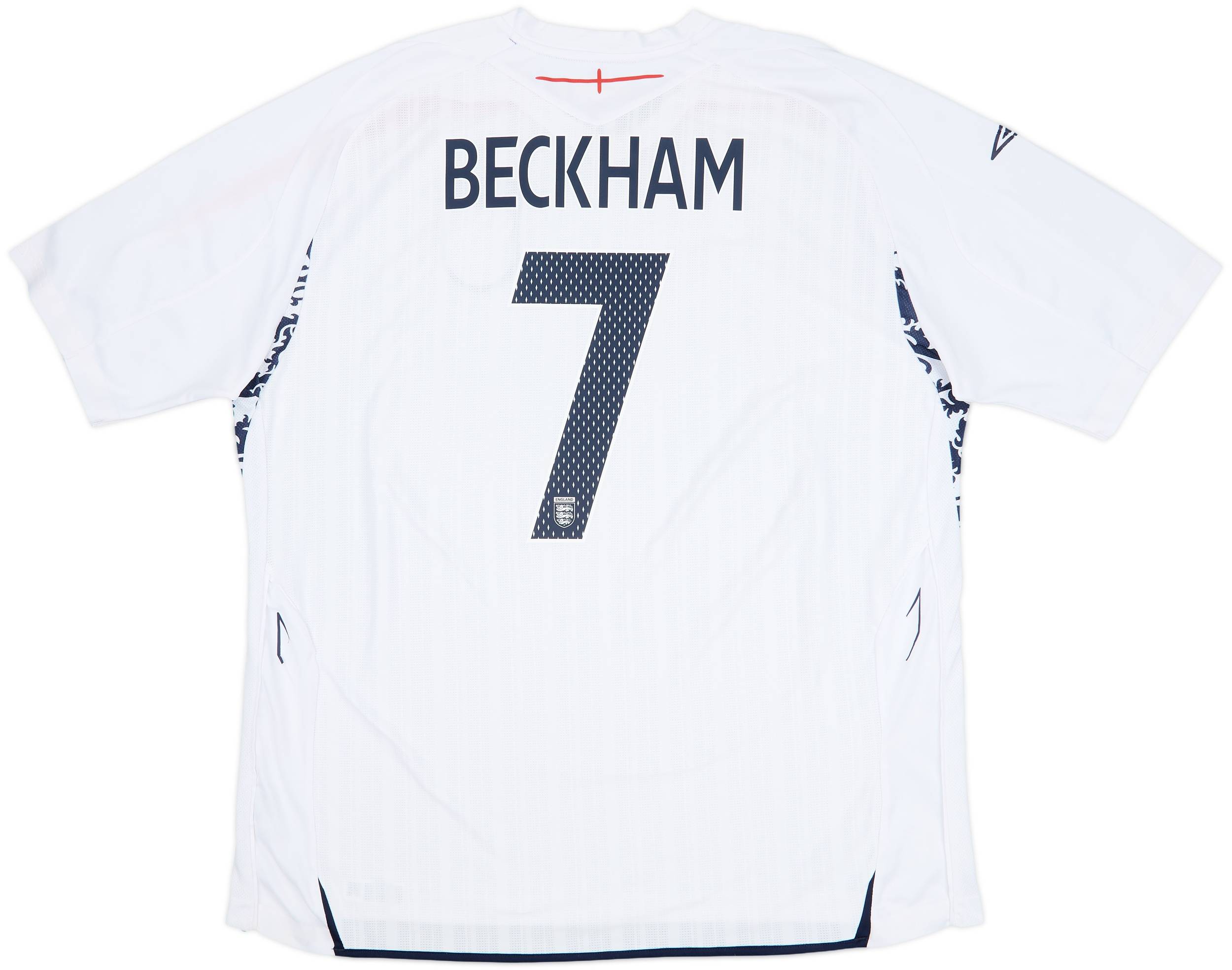 人気定番 #7 Beckham Shirt Home England 2007-09 - (3XL) - 7/10 ウェア