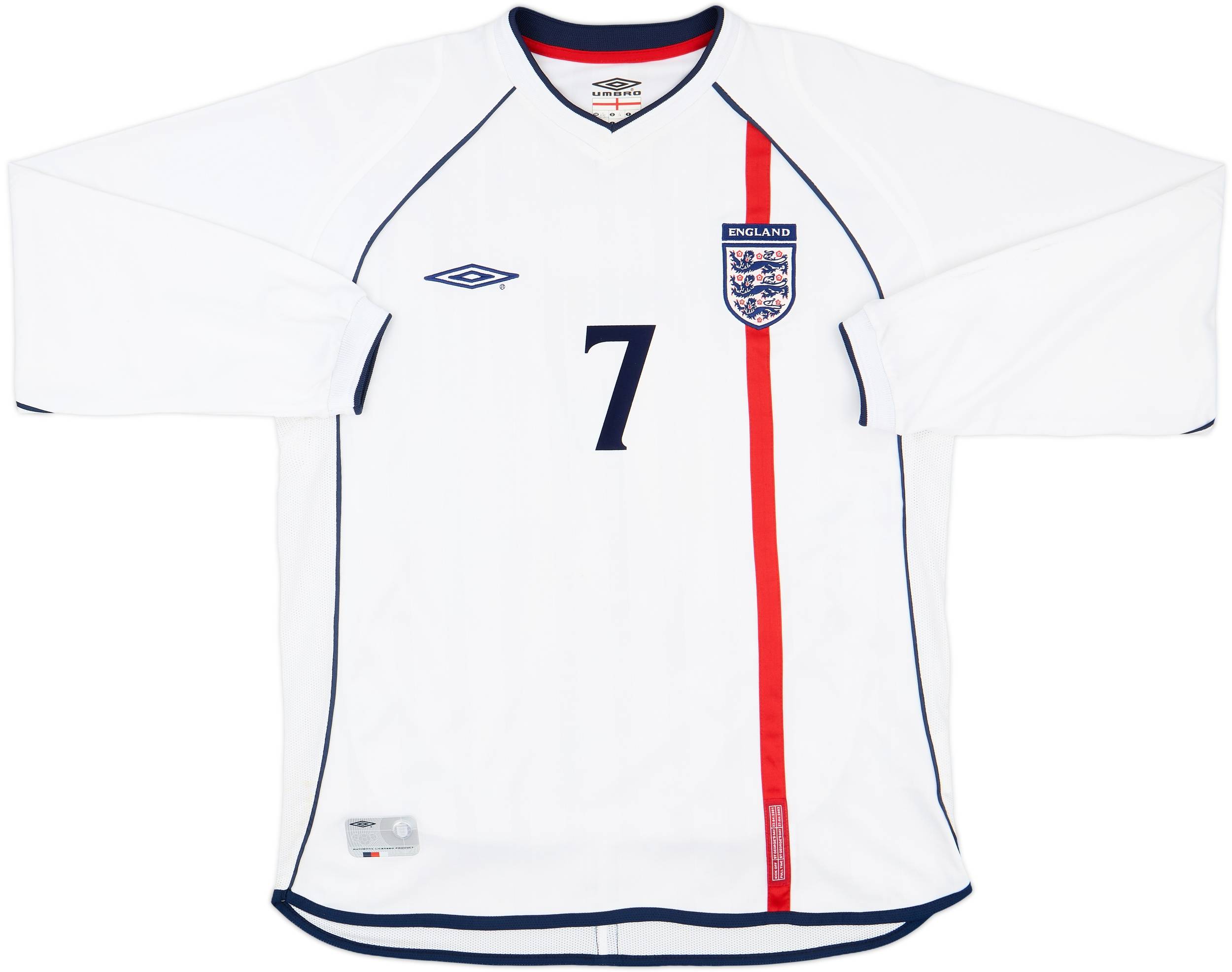 【正規品 01-03 England Home L/S Beckham #7】 BNWT 01-03 Umbro England away L/S shirt Beckham #7】 | eBay