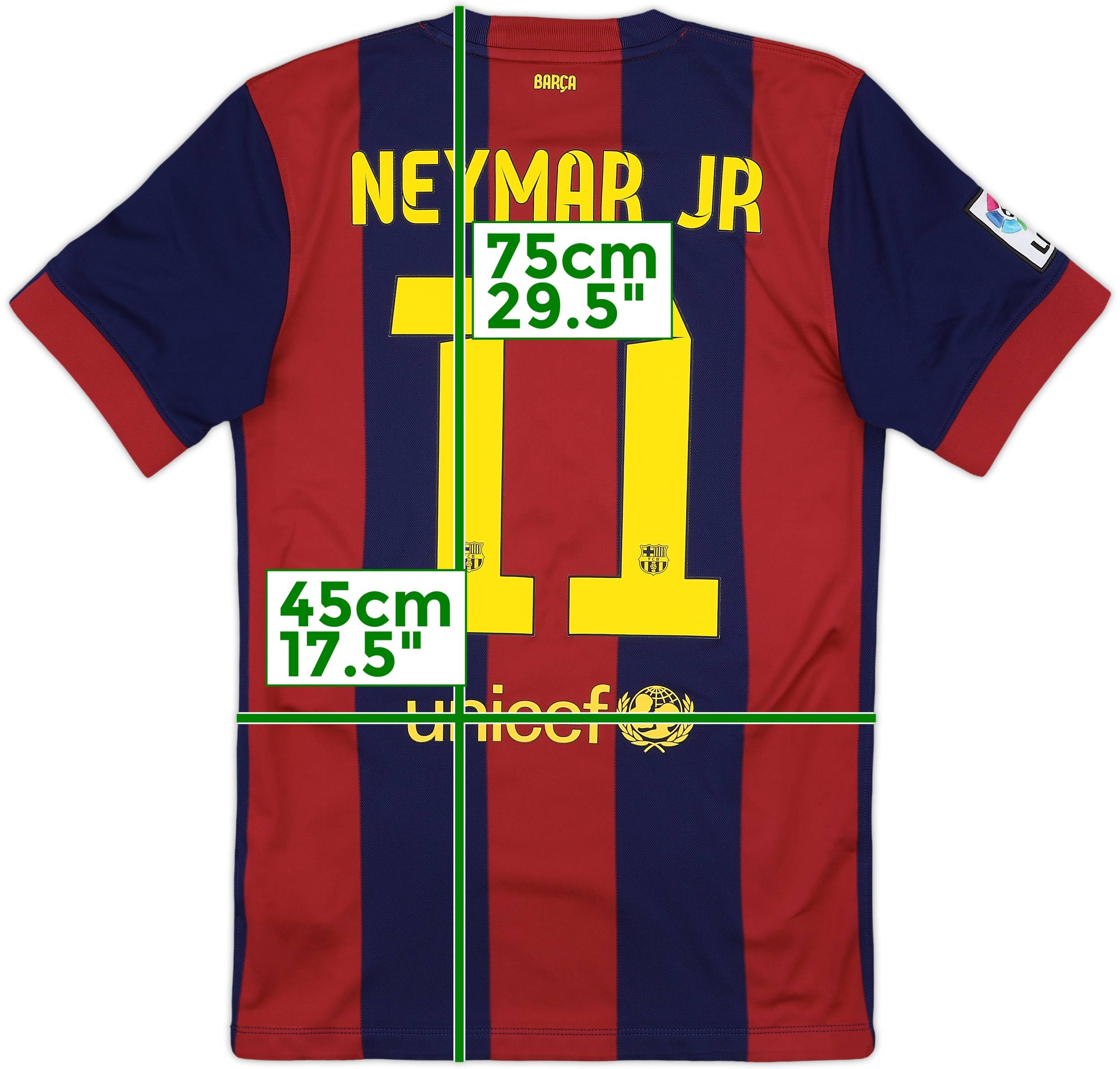 2014-15 Barcelona Home Shirt Neymar Jr #11 - 8/10 - (S)