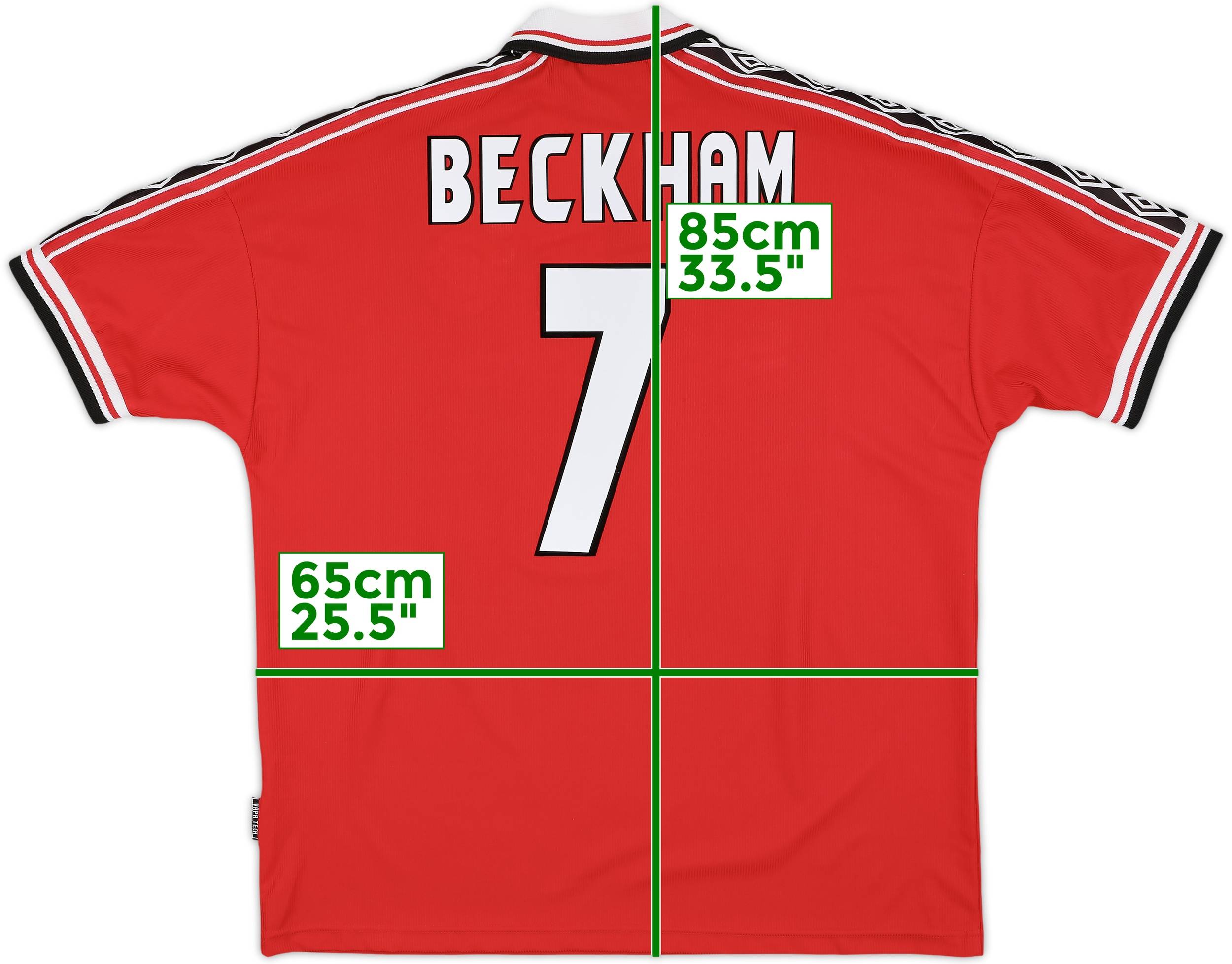 1998-00 Manchester United Home Shirt Beckham #7 - 9/10 - (XXL)