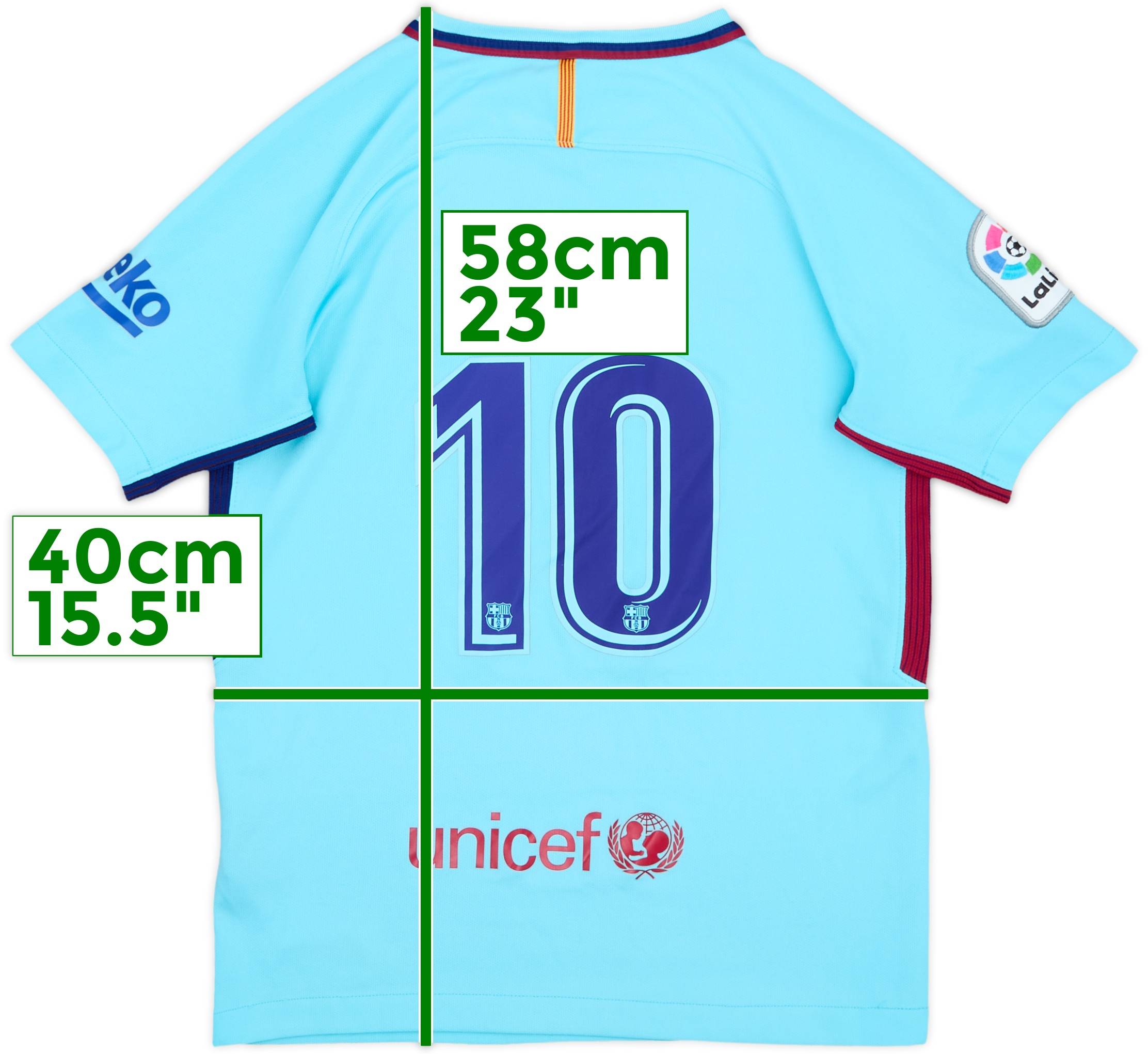 17-18 FC Barcelona MESSI 10番　away NIKE S 2017/18 Barcelona Away Jersey #10 Messi Medium Nike Soccer
