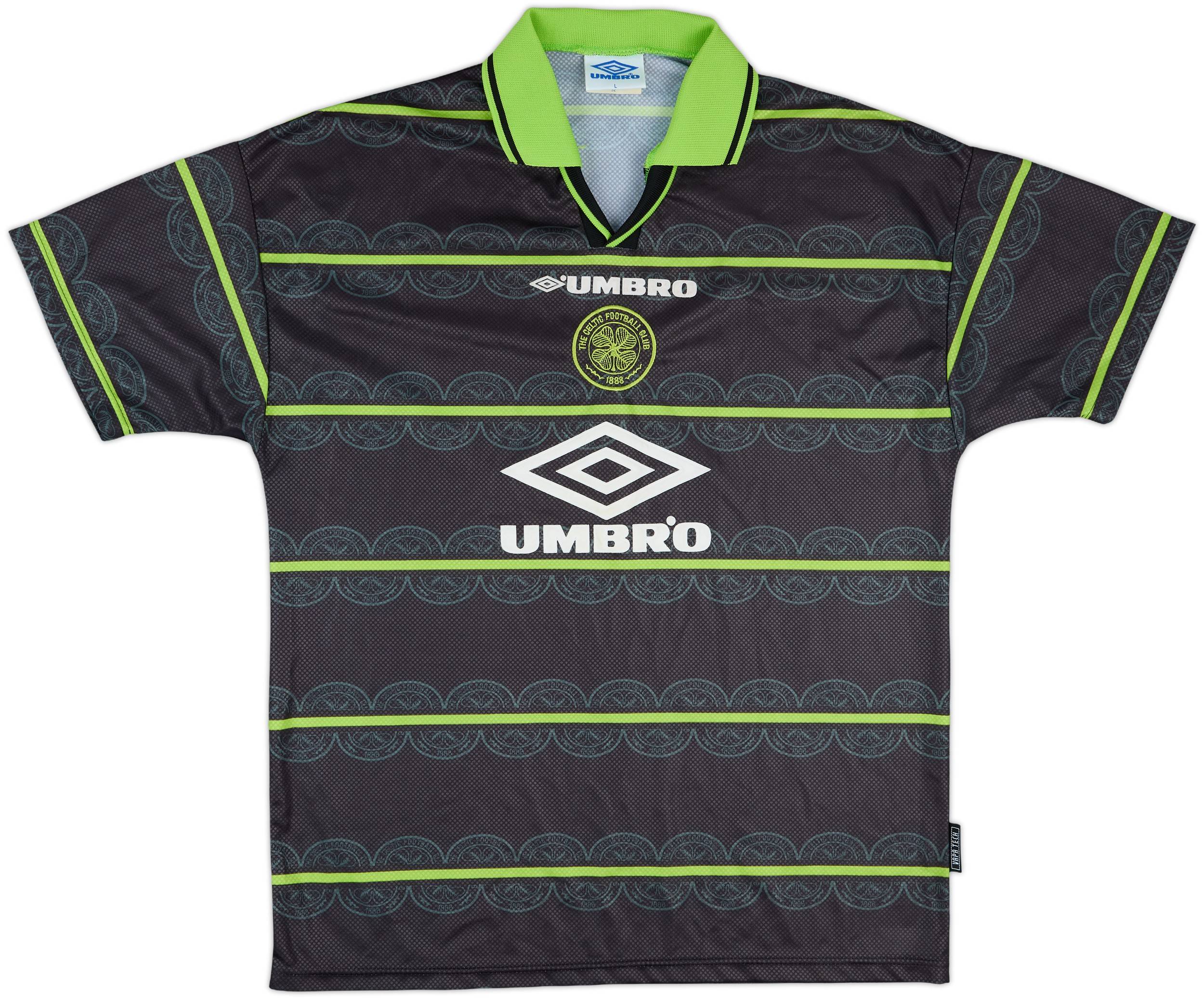 ウェア Celtic 1998/99 Home Uniform #7 LARSSON 1998-99 Celtic Away Shirt Larsson #7 - 10/10 - (L)