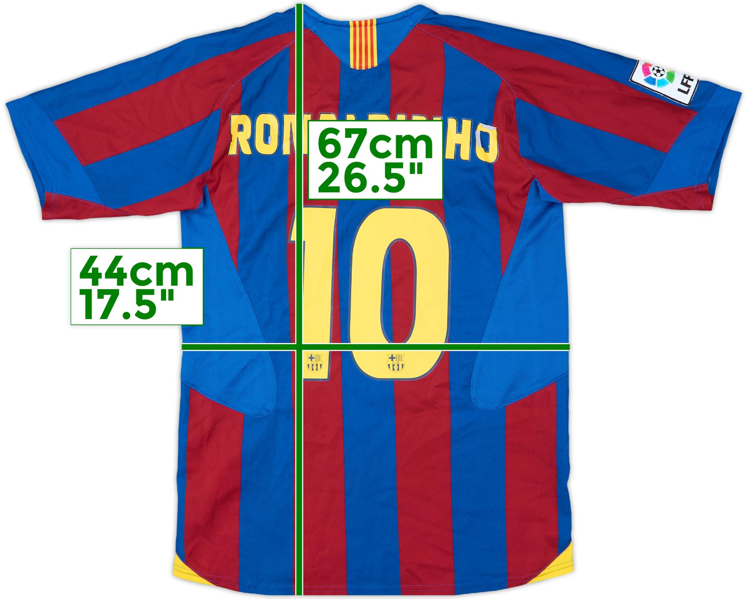 2005-06 Barcelona Home Shirt Ronaldinho #10 - 5/10 - (L.Boys)