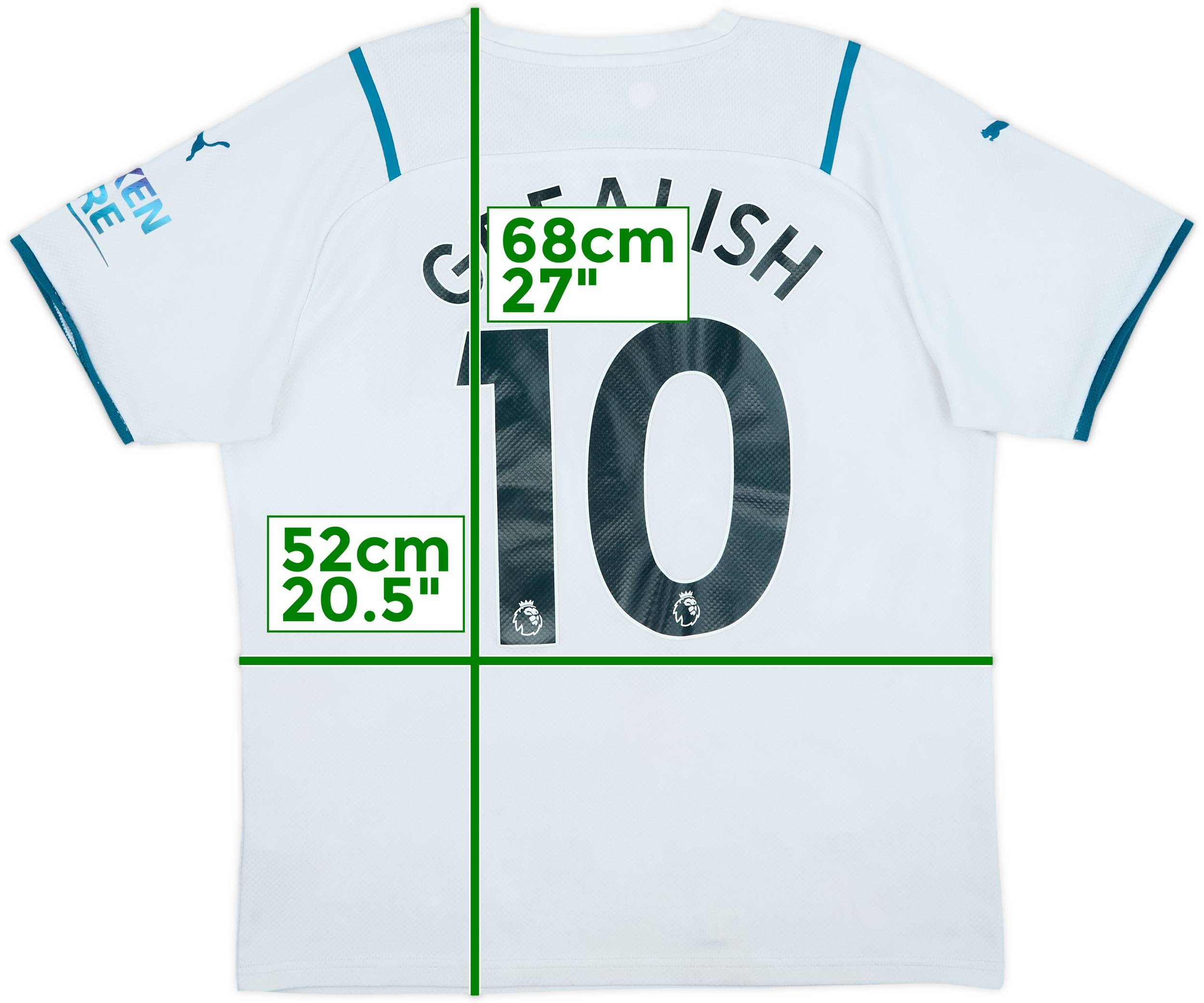 2021-22 Manchester City Away Shirt Grealish #10 - 5/10 - (L)