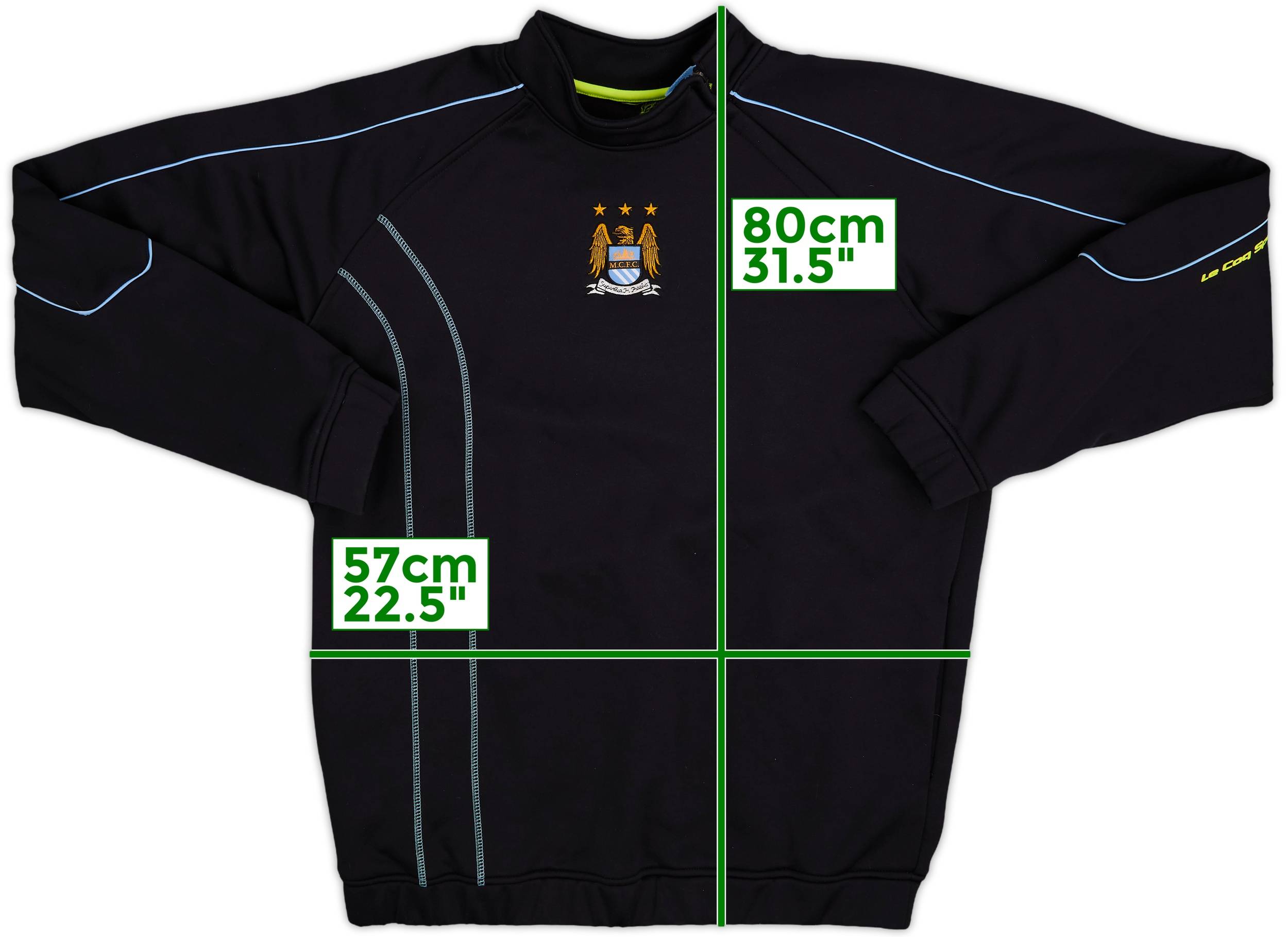 【楽ギフ_のし宛書】 2007-09 Manchester City Le Coq Sportif 1/4 Zip Drill Top - 8 その他