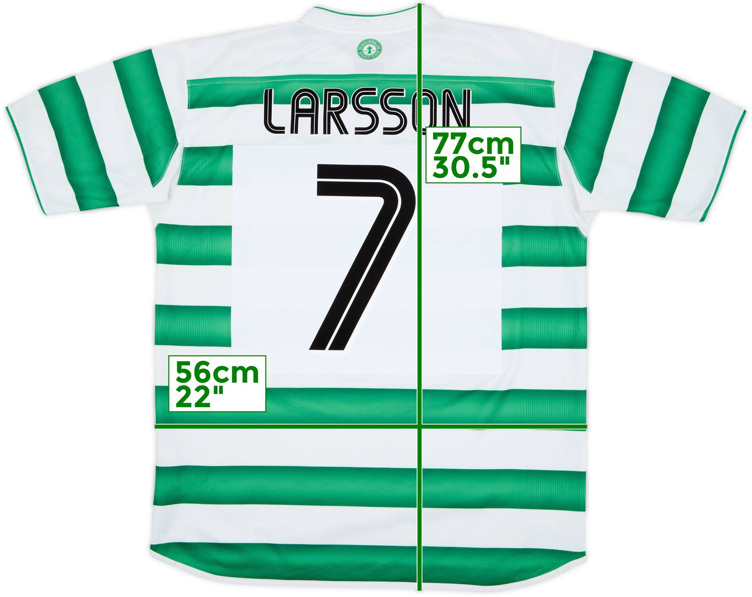2003-04 Celtic Home Shirt Larsson #7 - 7/10 - (L)