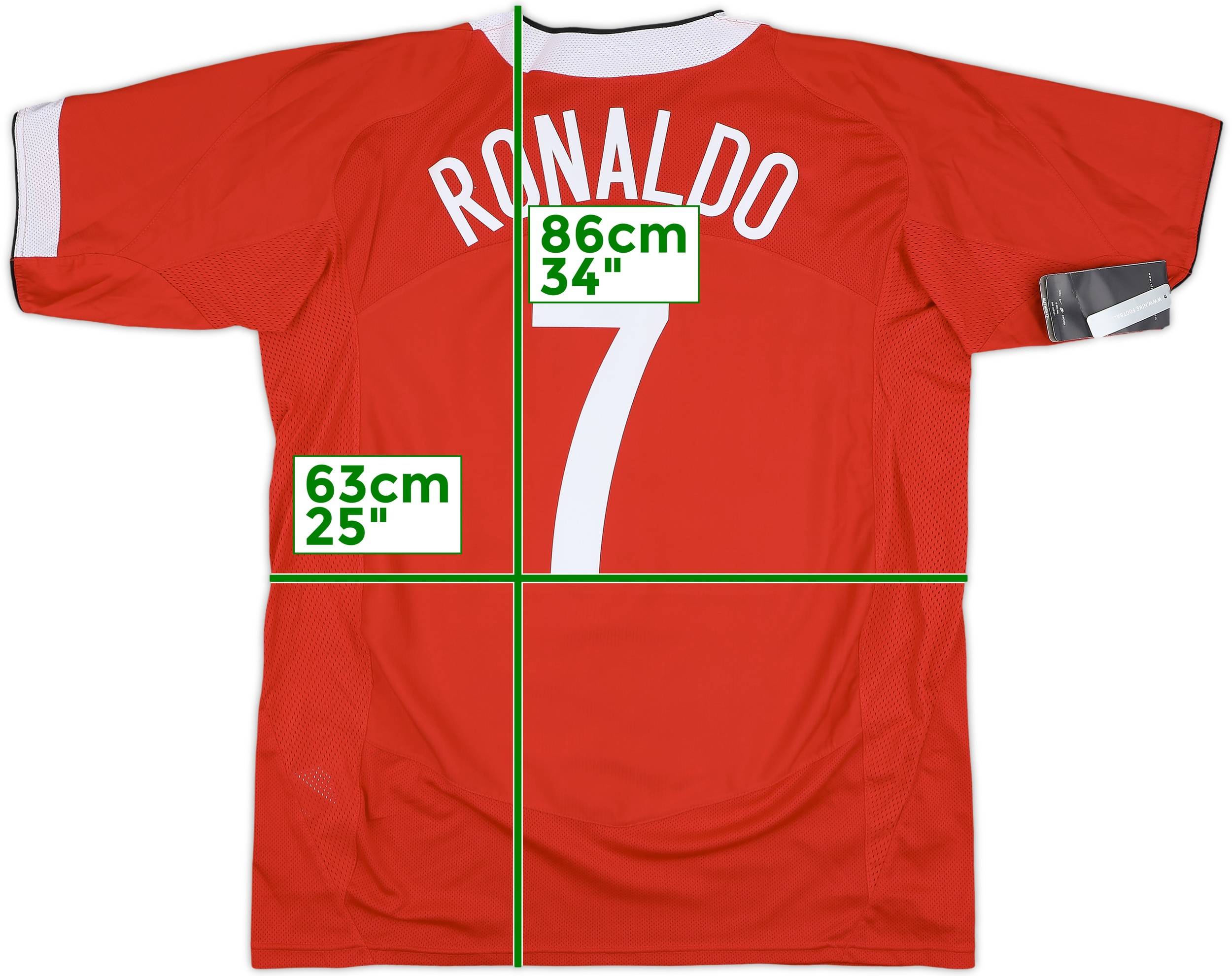 ウェア Manchester Utd 2004 CL RONALDO 7 + Patch 2004-06 Manchester United Home Shirt Ronaldo #7 (XL)