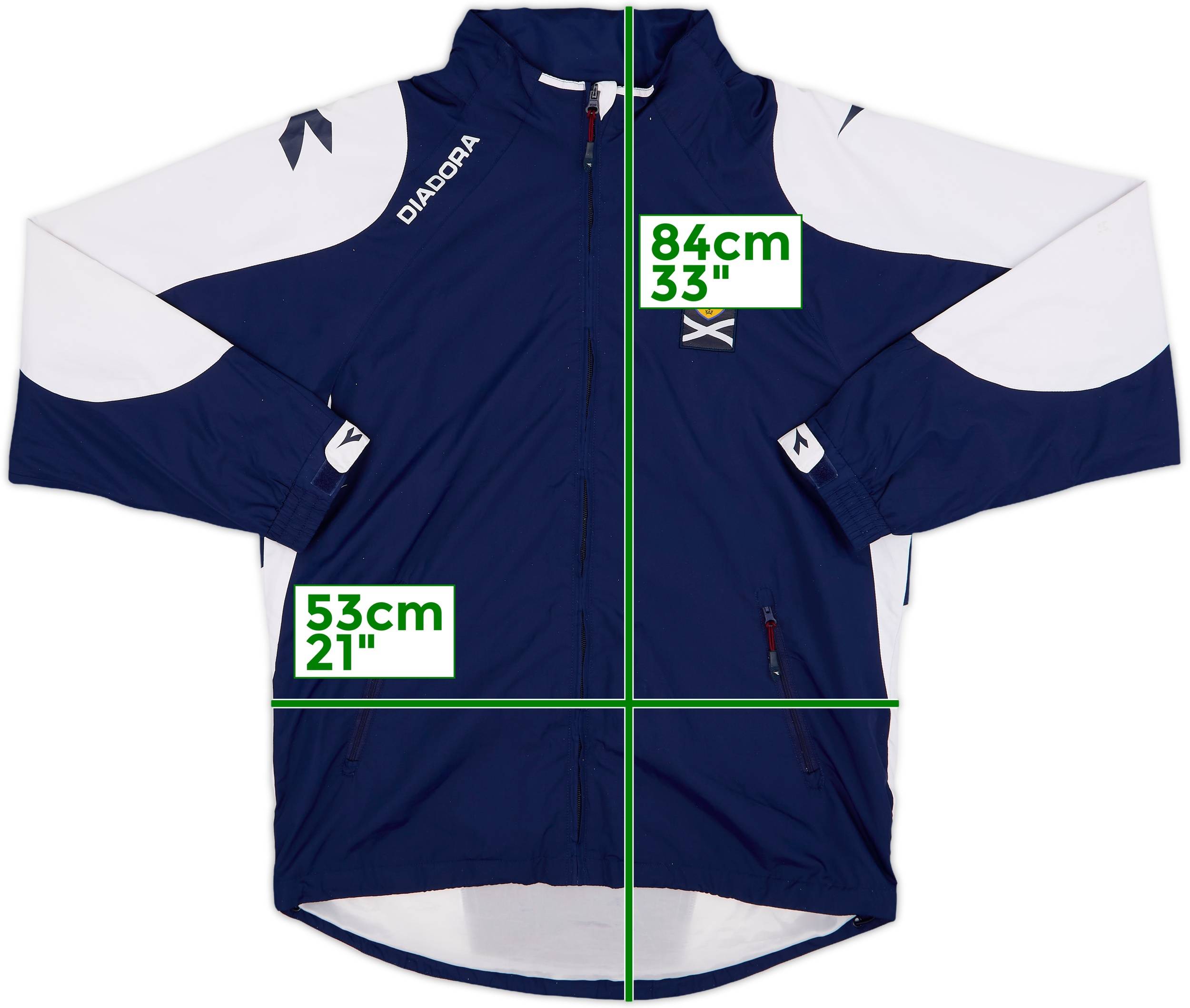 在庫処分 激安 Hooded Diadora Scotland 2005-06 Rain (S) - 8/10 - Jacket ウェア