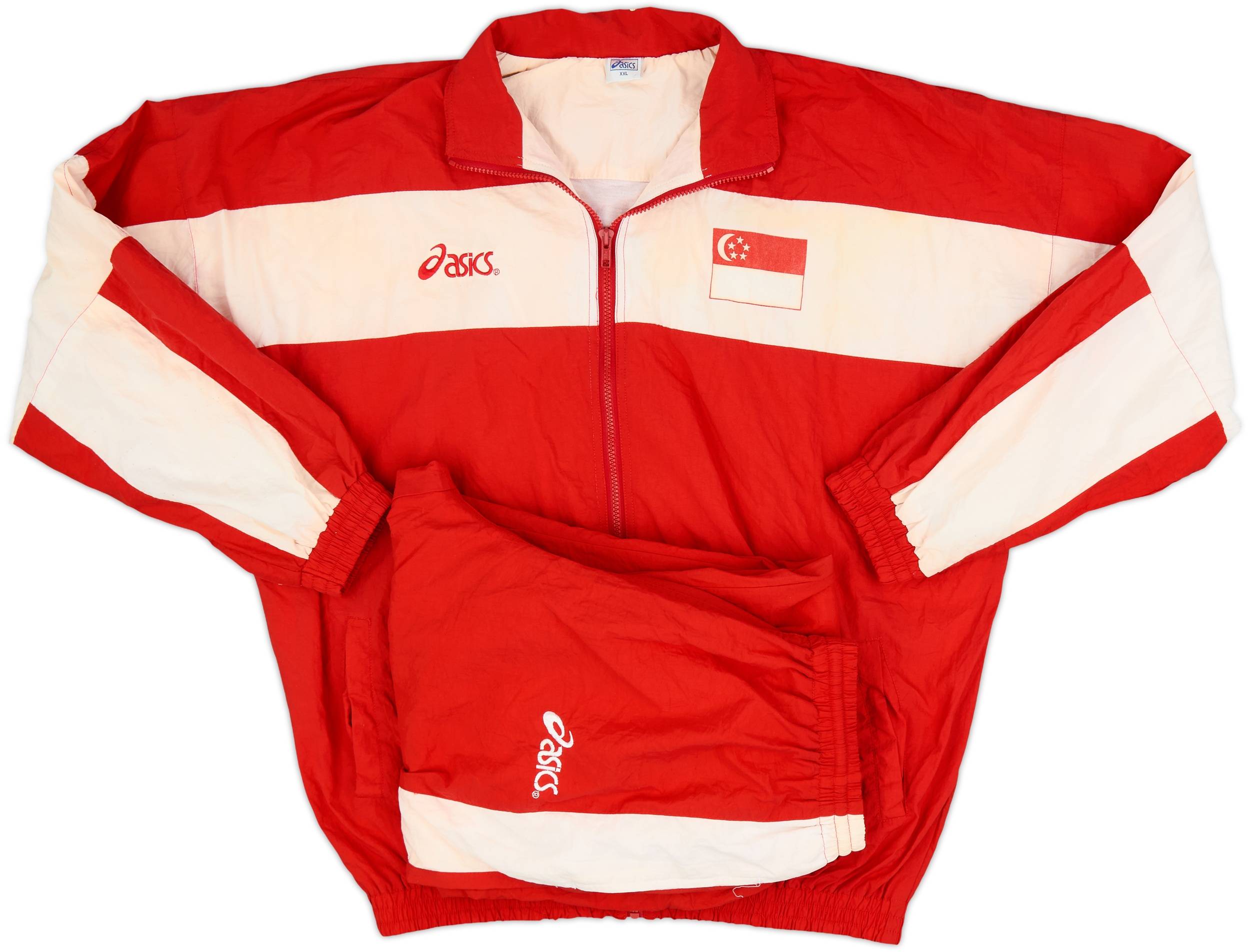 1998-00 Singapore Asics Tracksuit - 6/10 - (XXL)
