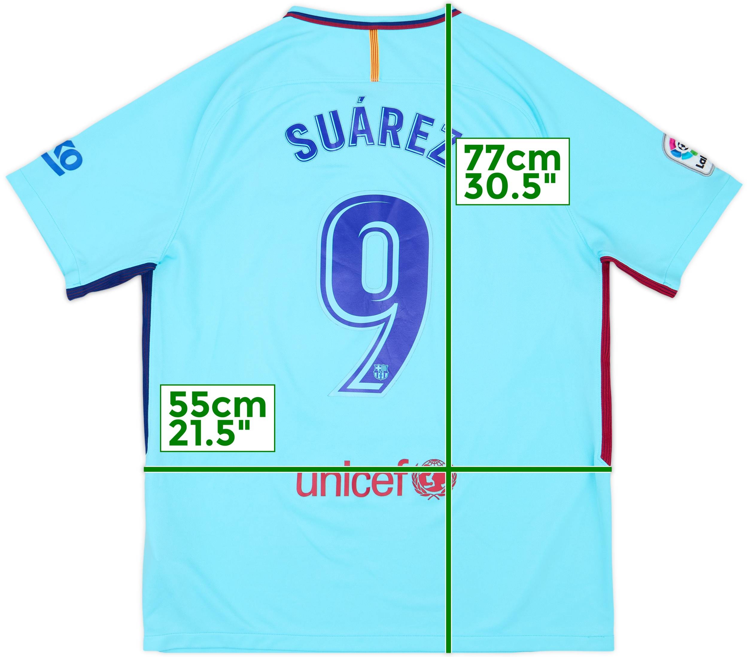 2017-18 Barcelona Away Shirt Suarez #9 - 7/10 - (XL)