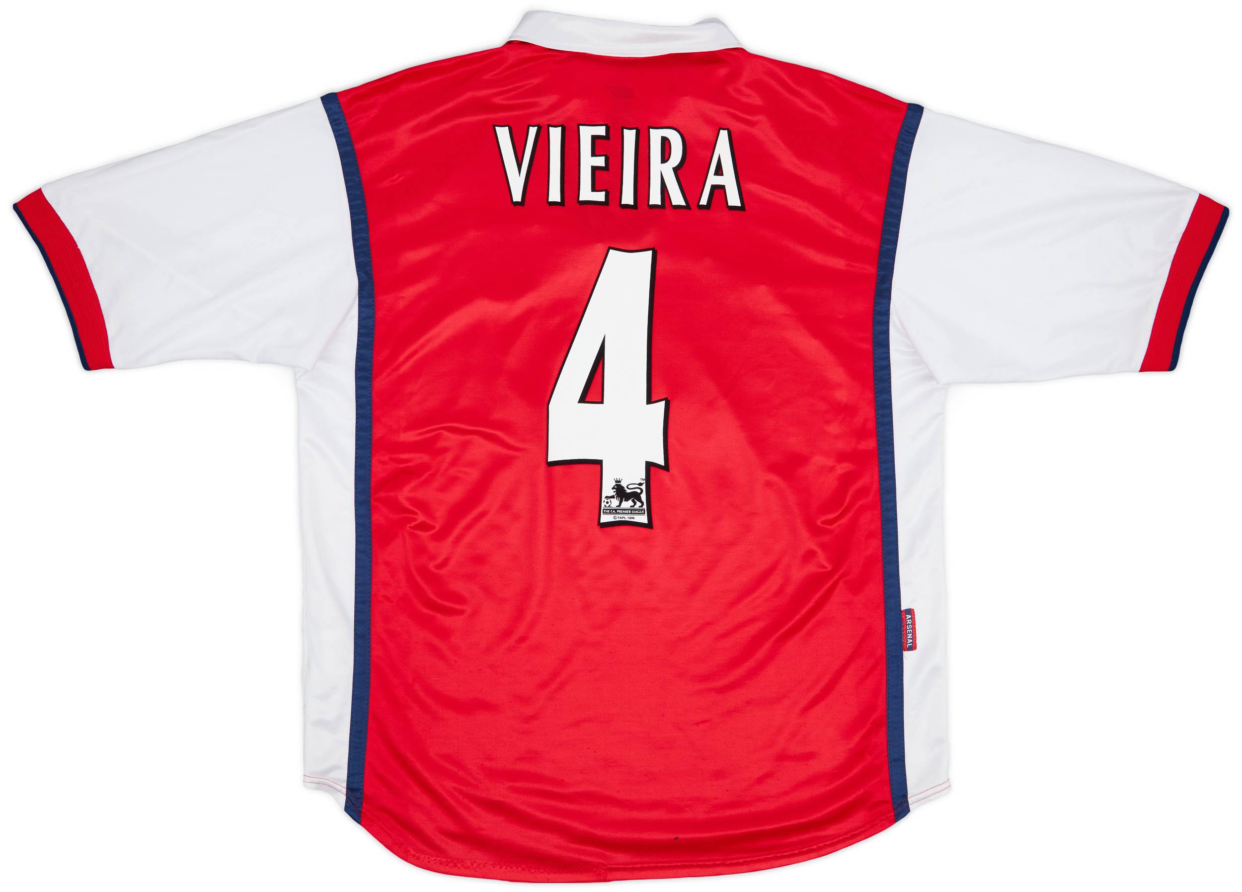 期間限定セール Shirt Home Arsenal 1998-99 Vieira (L) - 6/10 - #4 ウェア