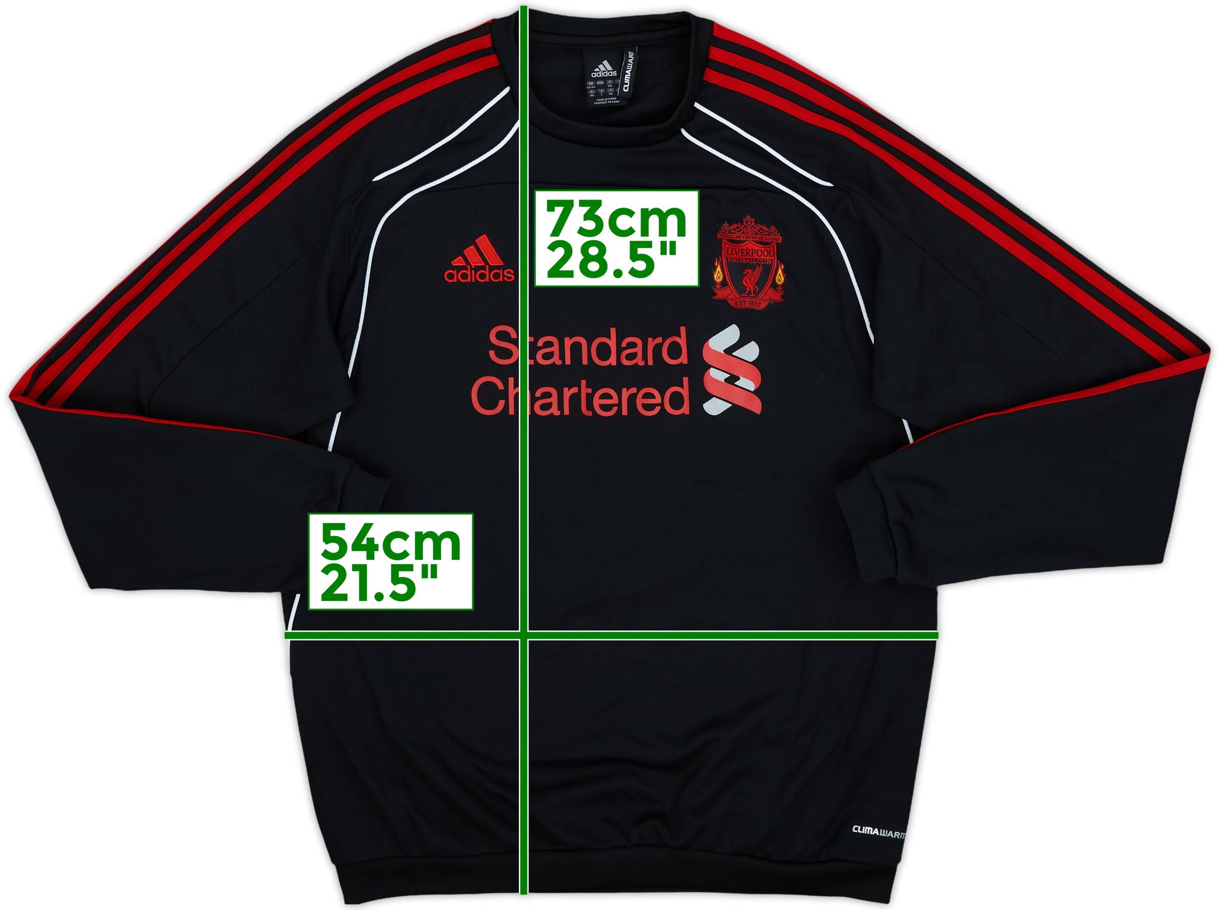 adidas Liverpool 10-11リバプール スウェットトレーナー 2010-11 Liverpool adidas Sweat Top - 10/10 - (L)