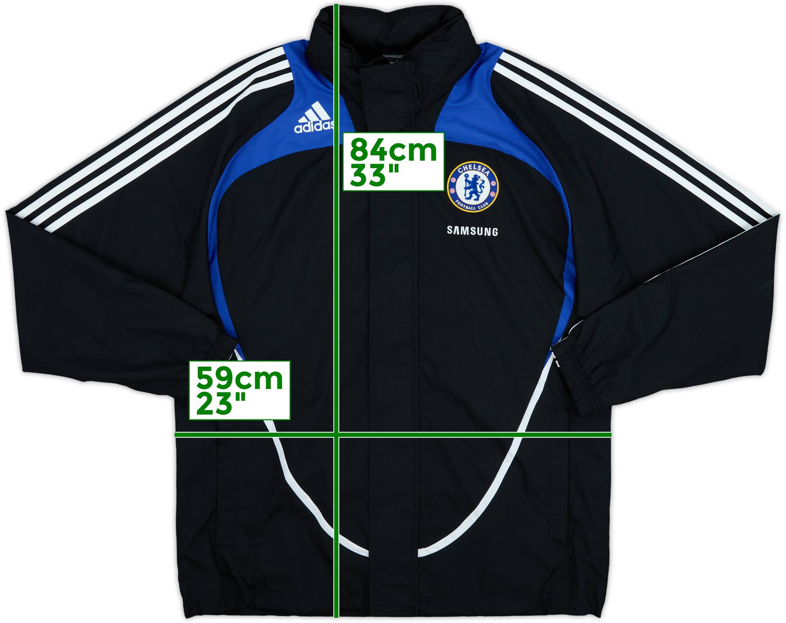 2008-09 Chelsea adidas Hooded Rain Jacket - 8/10 - (M)