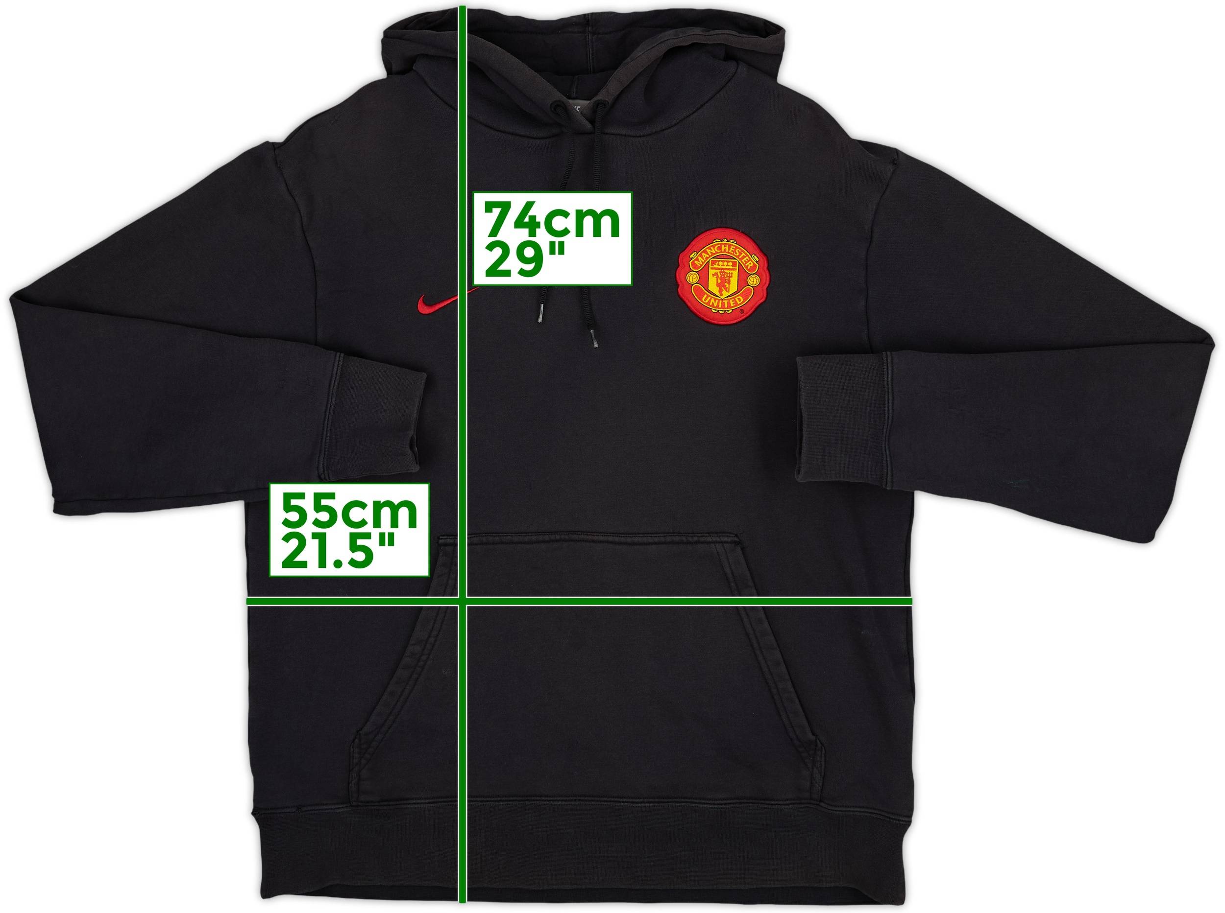 2009-10 Manchester United Nike Hooded Sweat Top - 8/10 - (L)