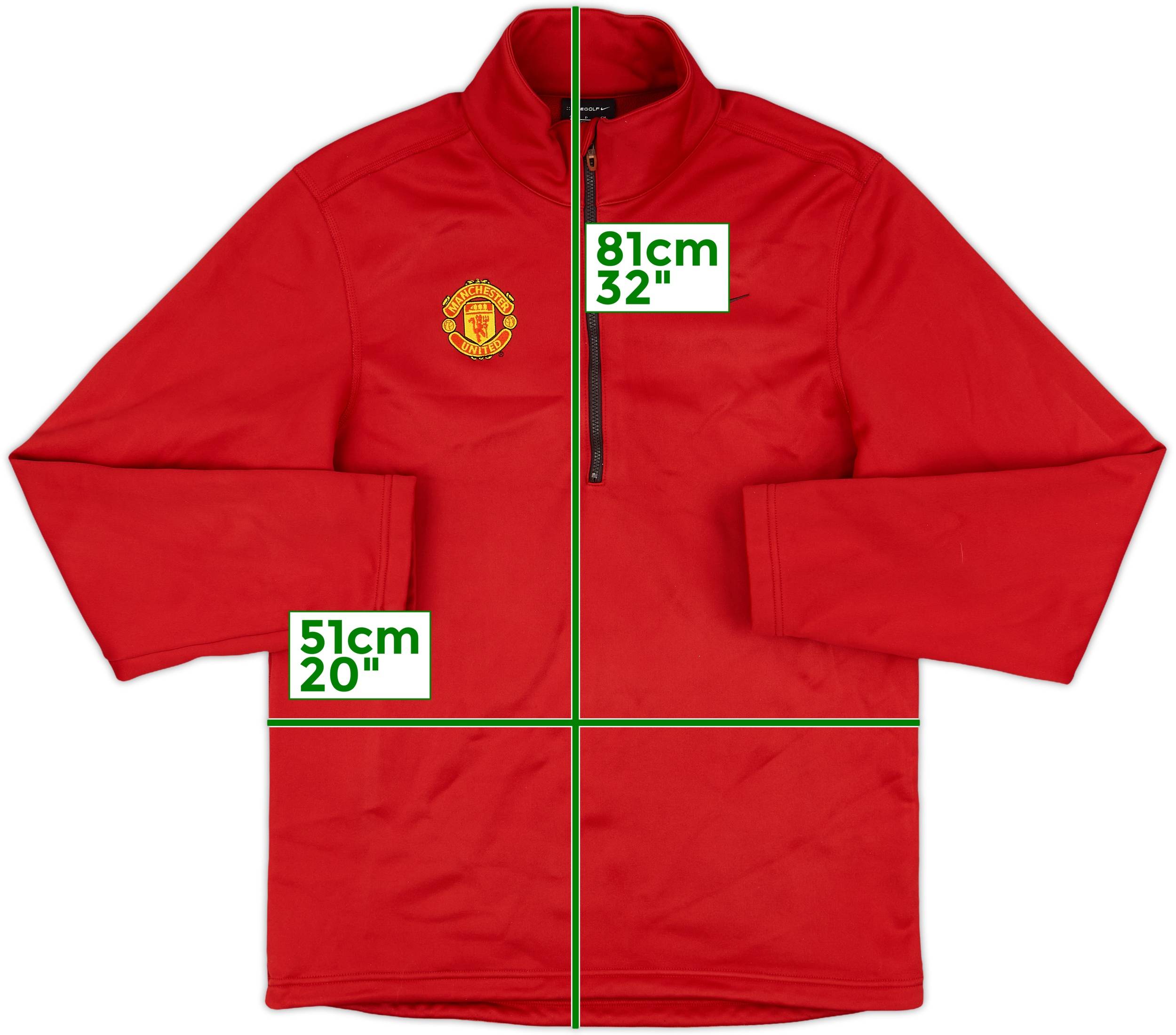 2006-07 Manchester United Nike 1/4 Zip Training Top XL