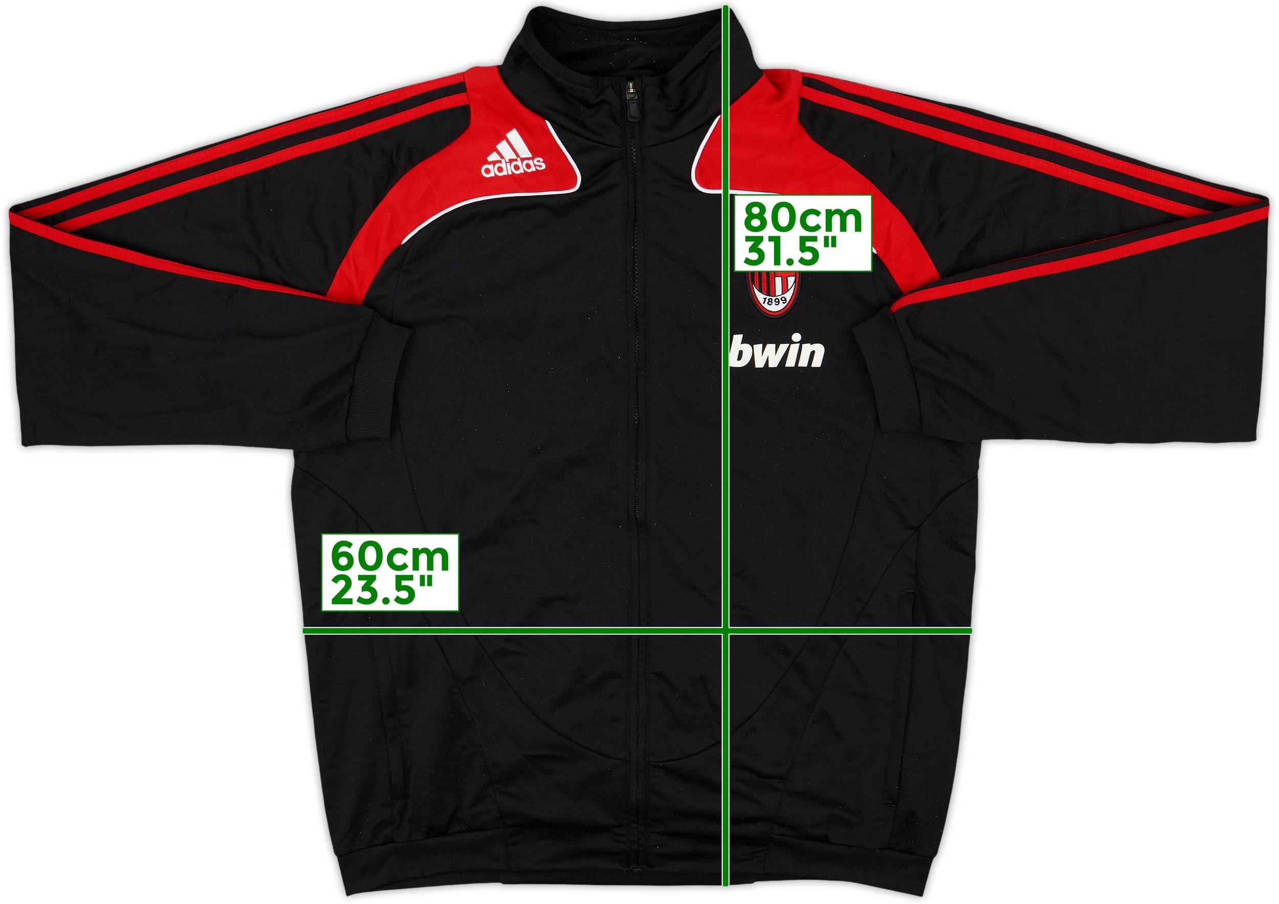 2008-09 AC Milan adidas Track Jacket - 8/10 - (L/XL)