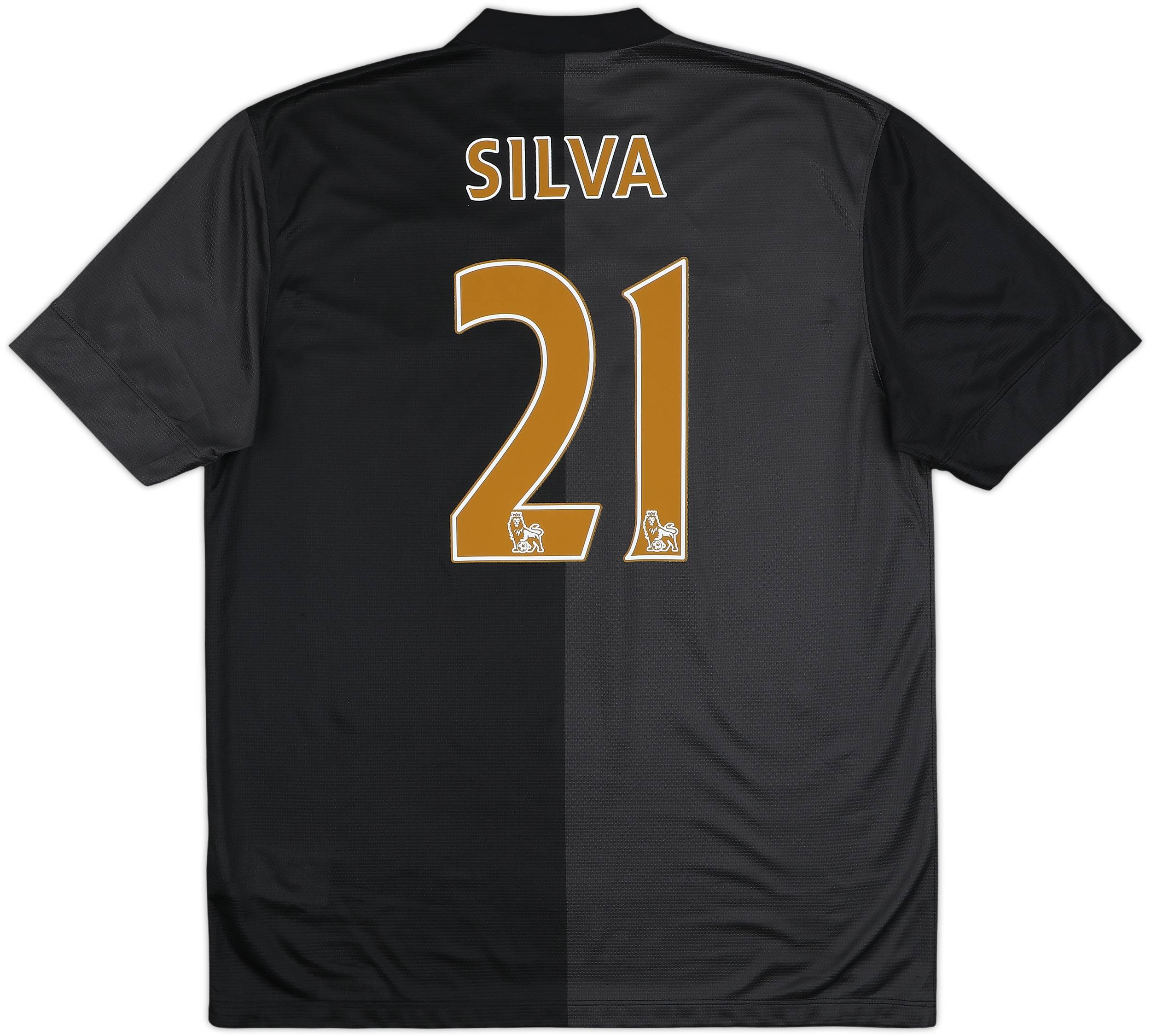 2013-14 Manchester City Away Shirt Silva #21 - 8/10 - (L)