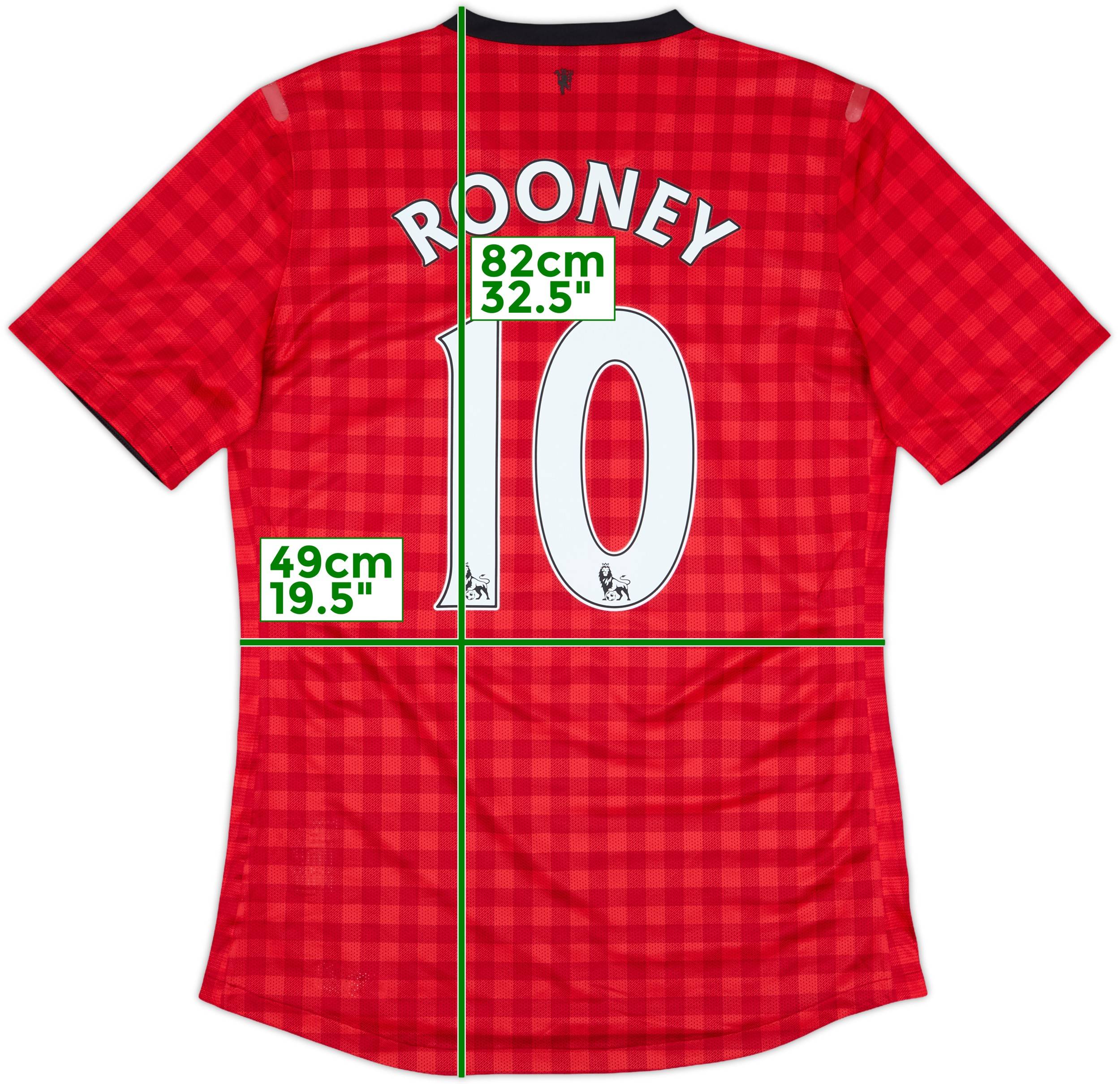 2012-13 Manchester United Player Issue Home Shirt Rooney #10 (L)