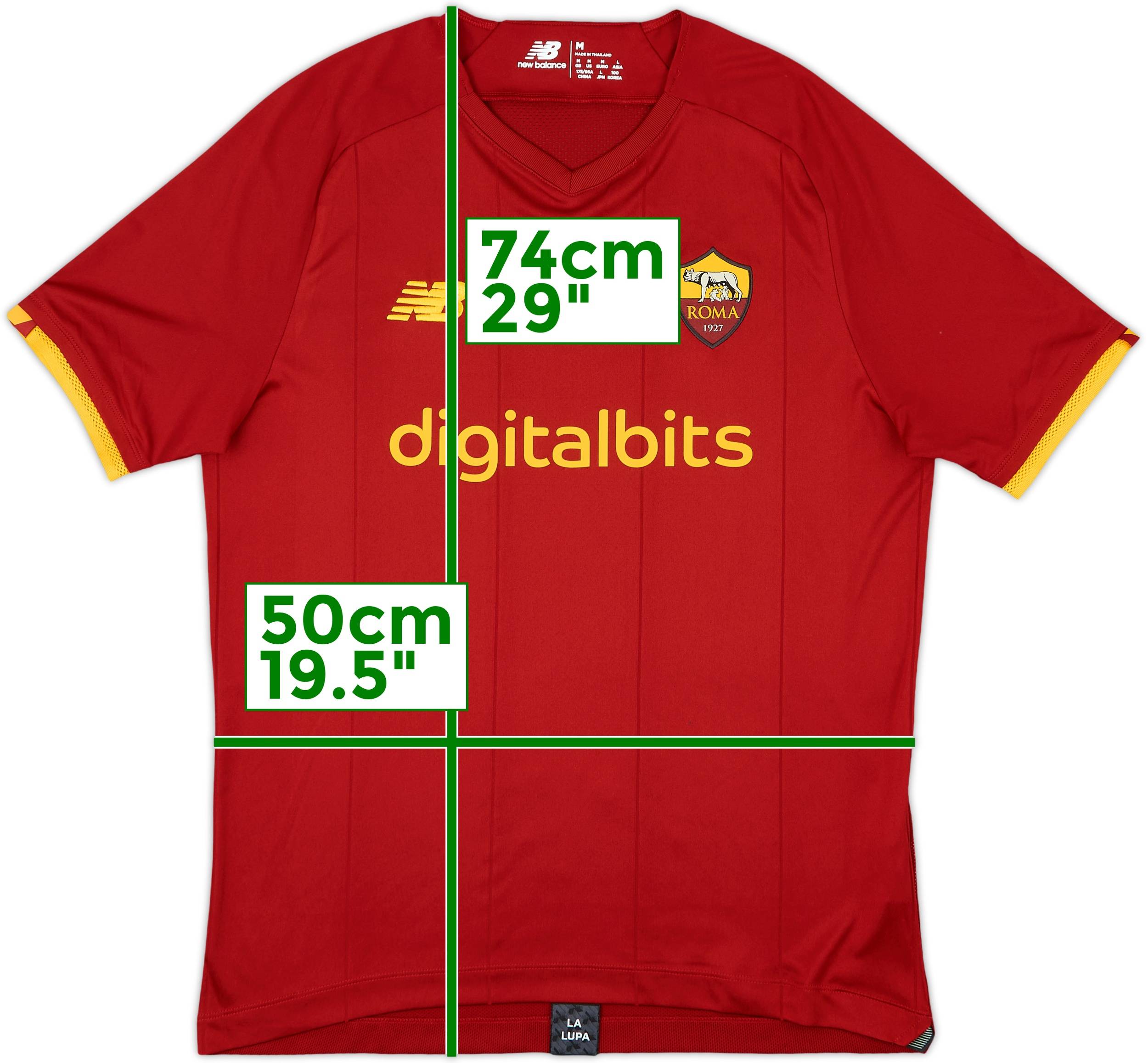 2021-22 Roma Home Shirt - 9/10 - (M)