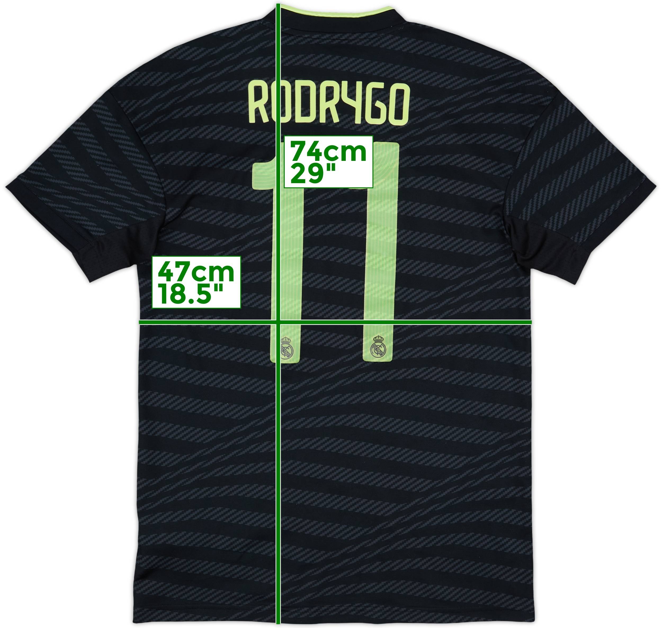 注目の福袋！ 2022-23 Real Madrid Third Shirt Rodrygo #11 - 6/10 - (S) ウェア