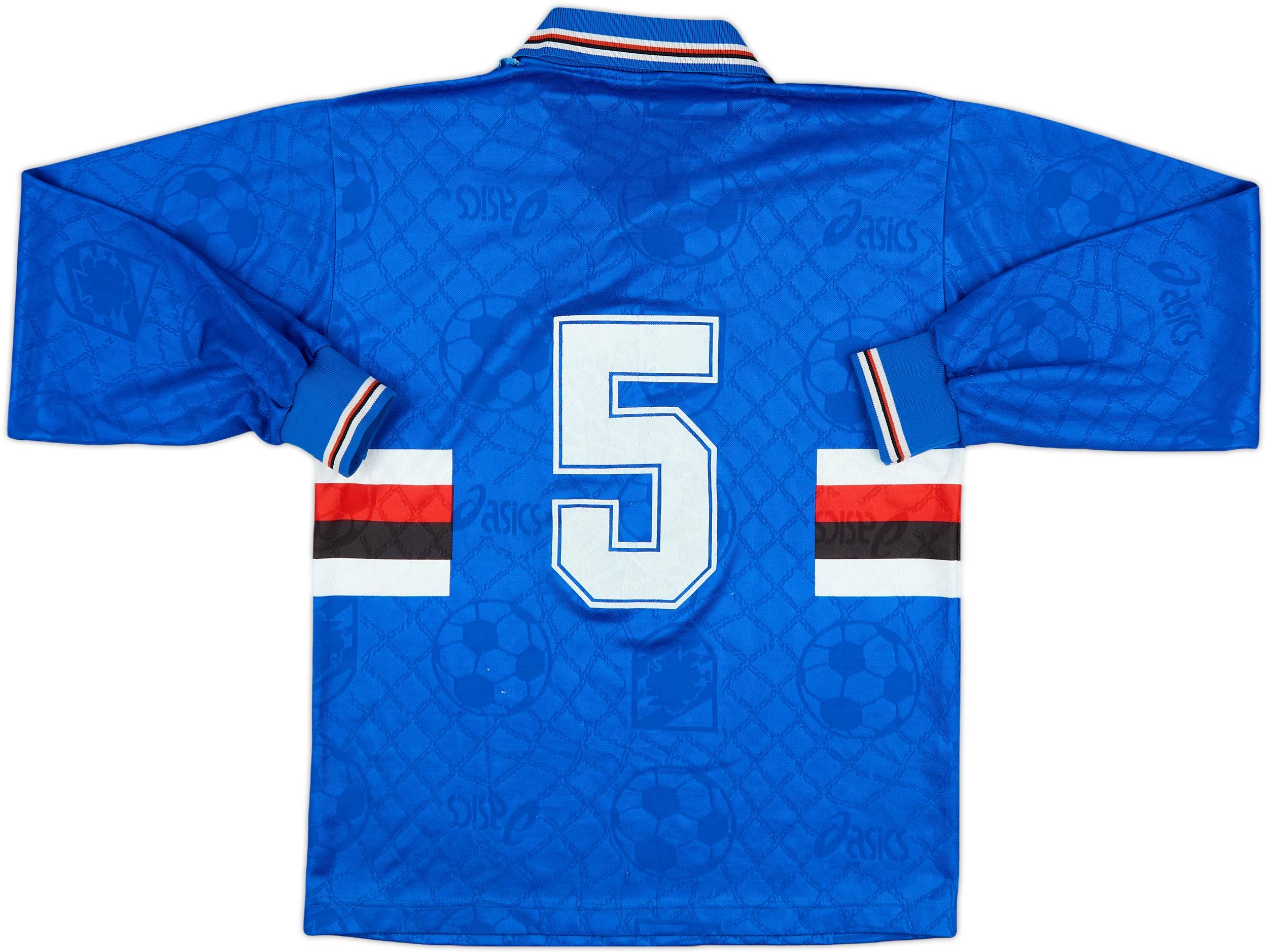 1995-96 Asics Sampdoria Home Shirt L – Calcio Vintage