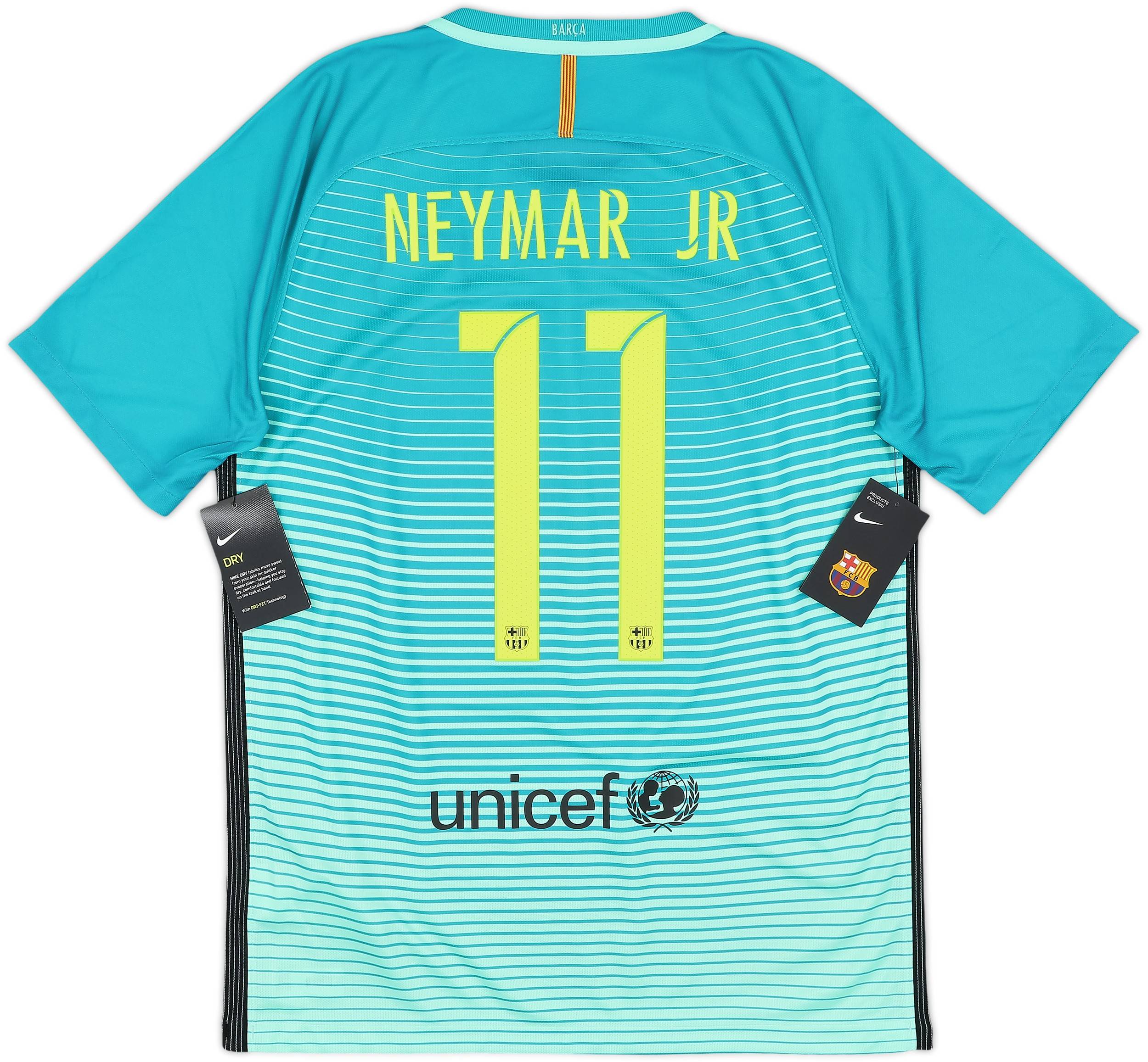 11 NEYMAR Jr FCB Football Club Barcelona BARCA Boys NAVY T