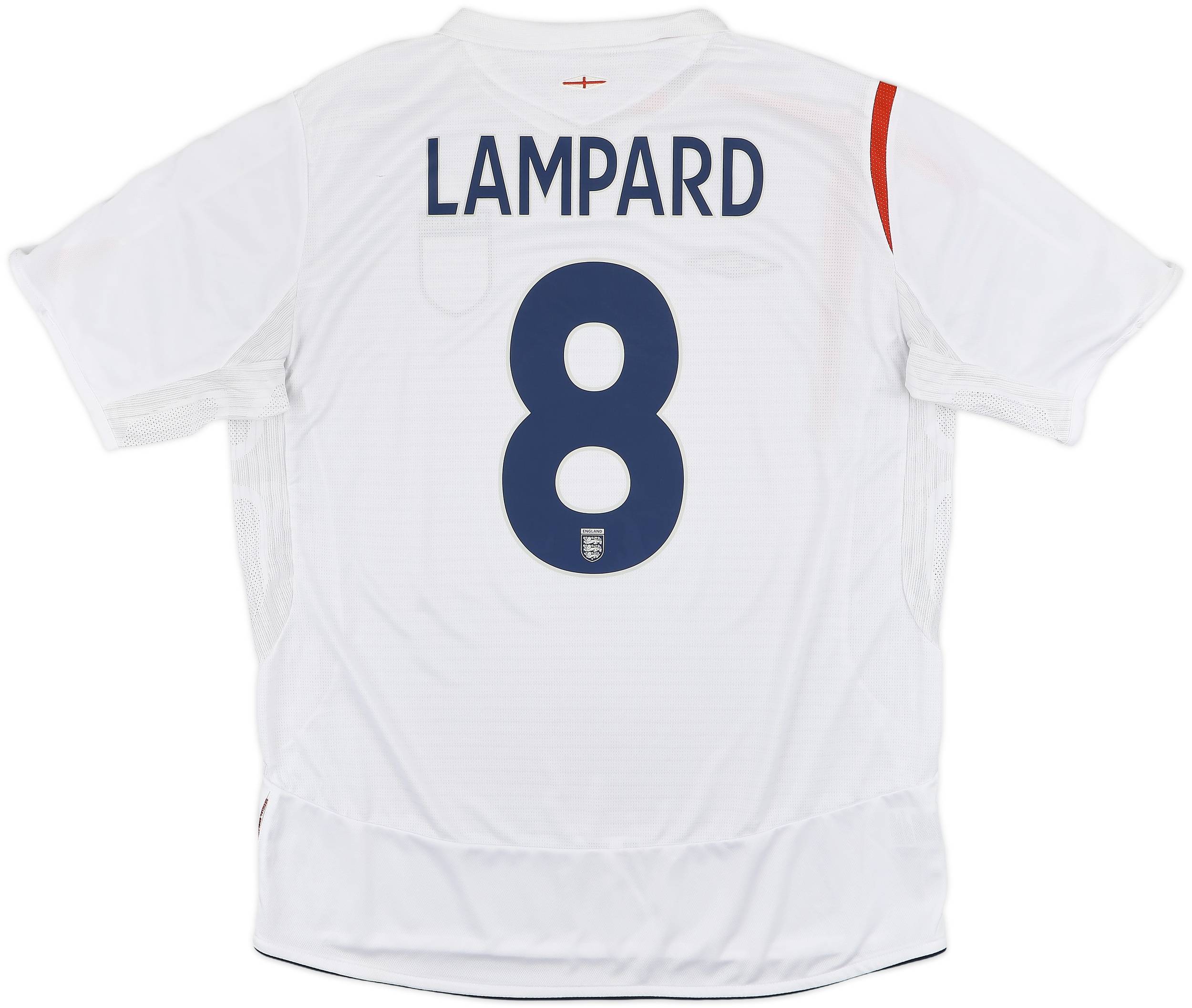 大人も着やすいシンプルファッション England 2005-07 Home (XL) #8 Lampard Shirt ウェア