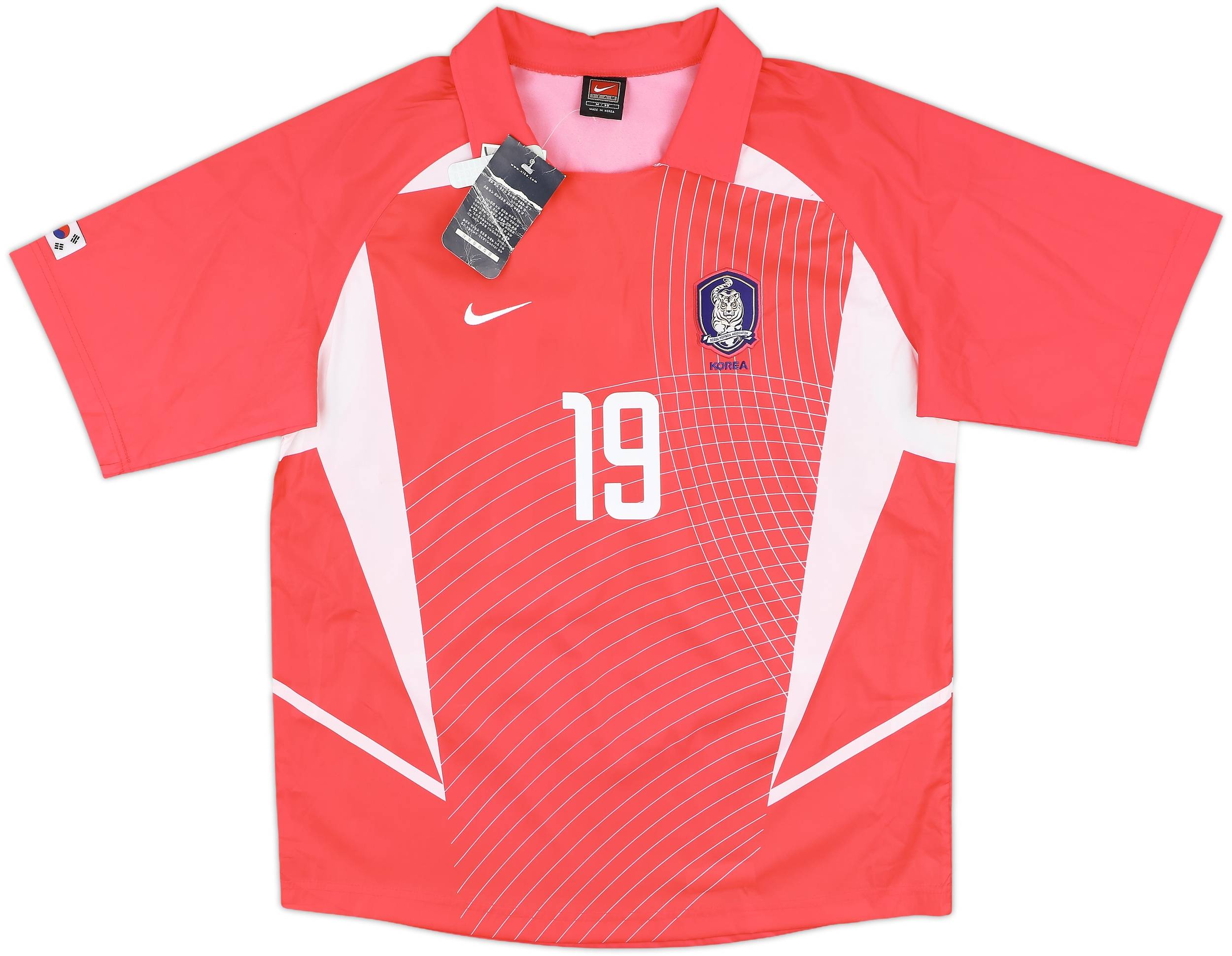 激レア　02-03 韓国代表　ナイキ　ホームユニフォーム　正規品　当時物 2002-03 South Korea Home Shirt J.H.Ahn #19 (M)